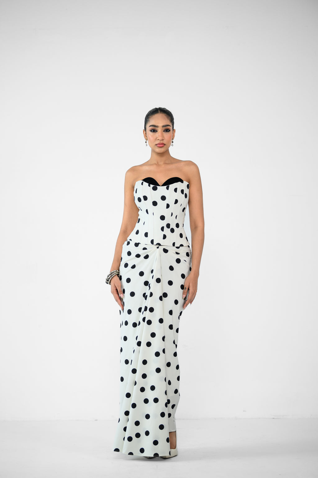 POLKA DOT CORSET PAIRED WITH SKIRT