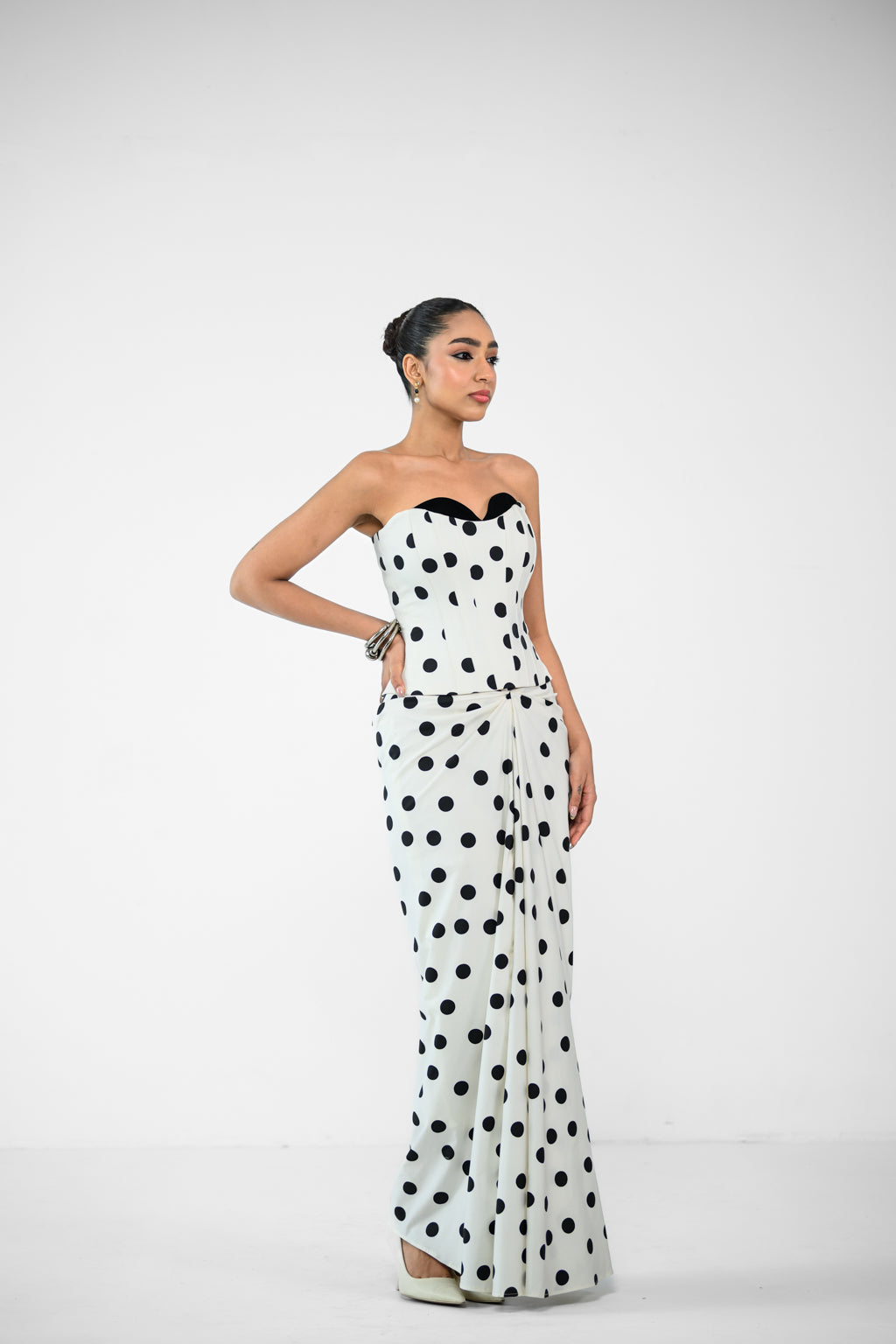 POLKA DOT CORSET PAIRED WITH SKIRT