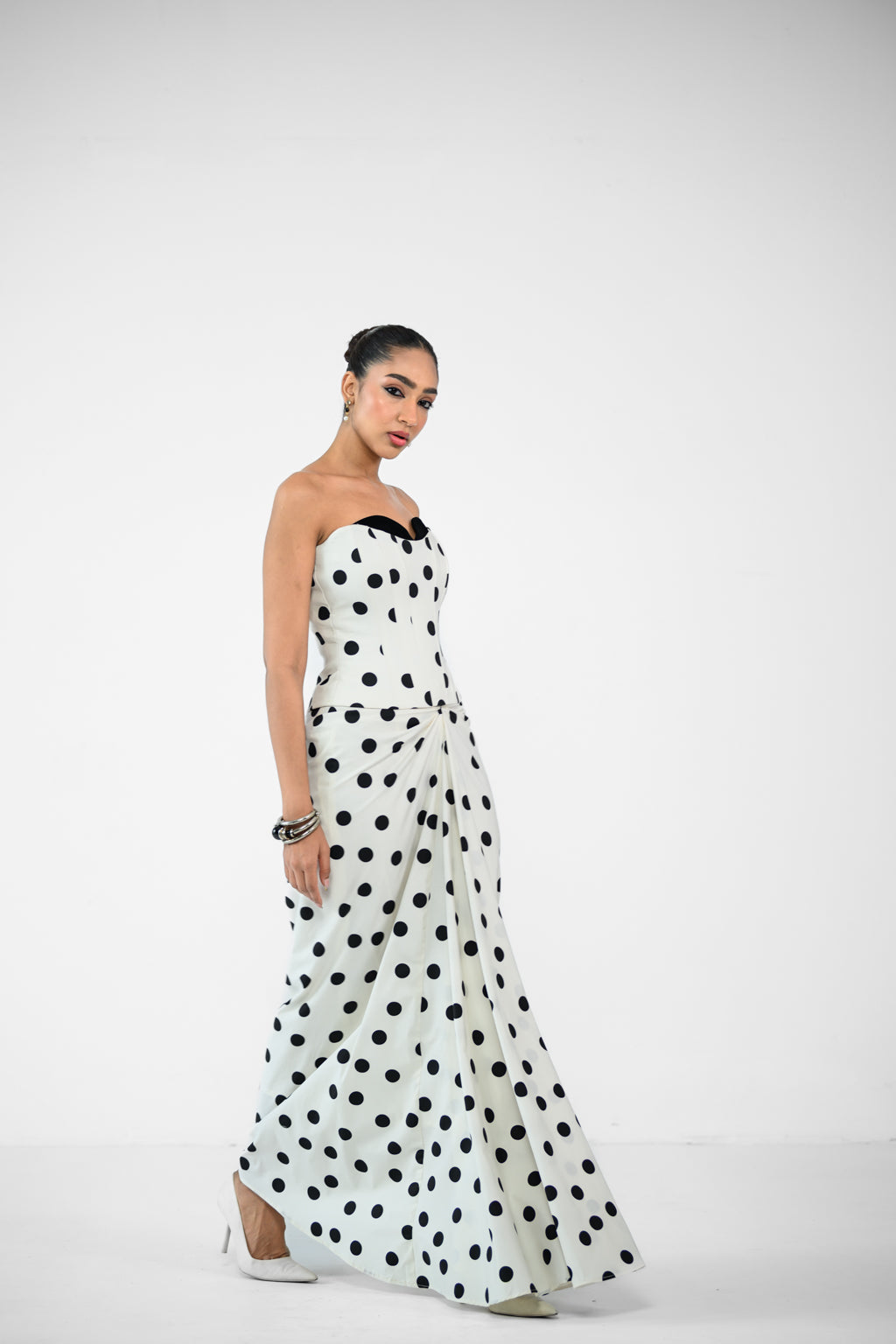 POLKA DOT CORSET PAIRED WITH SKIRT