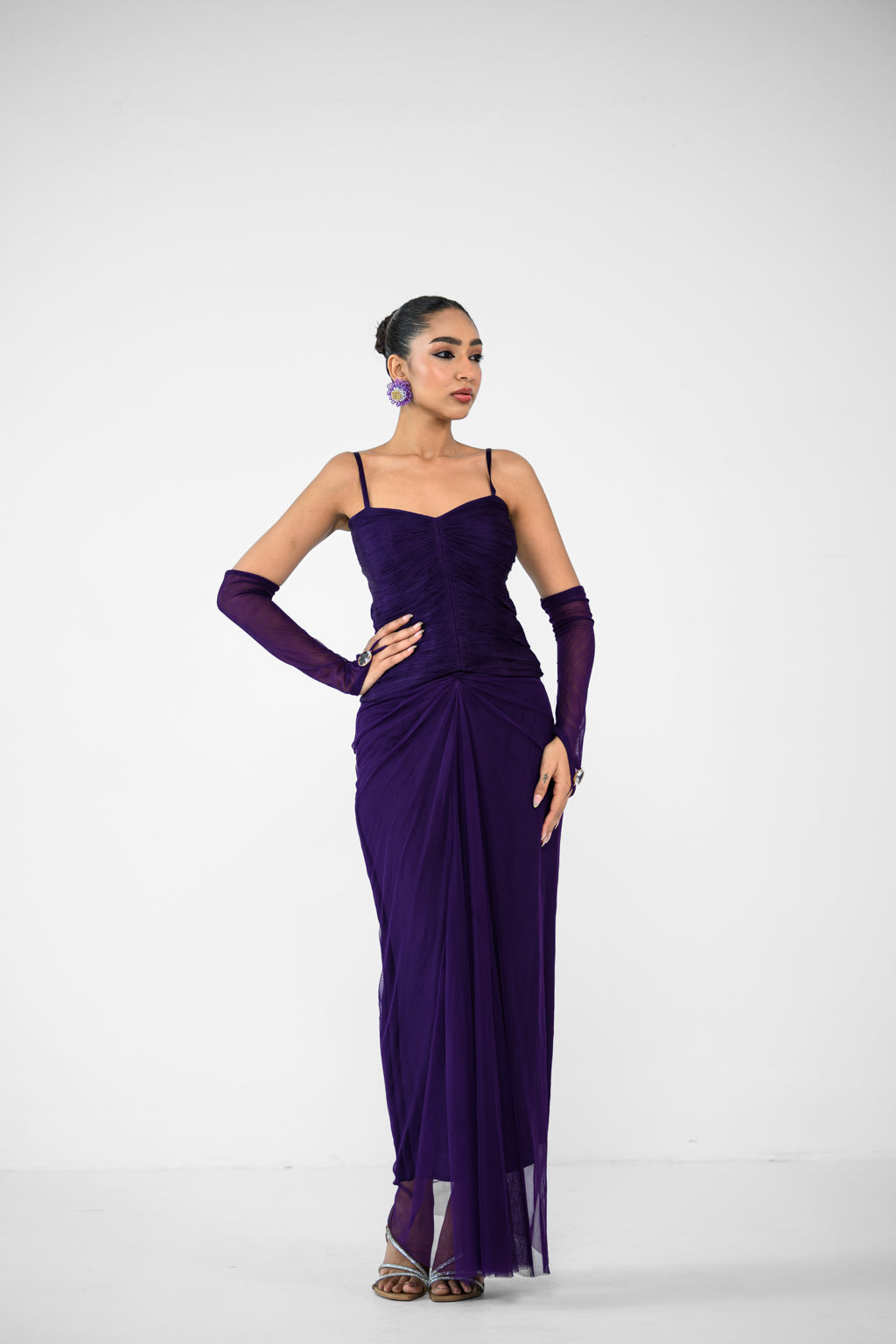SABRINA SKIRT AND SABRINA RUCHED TOP,GLOVES