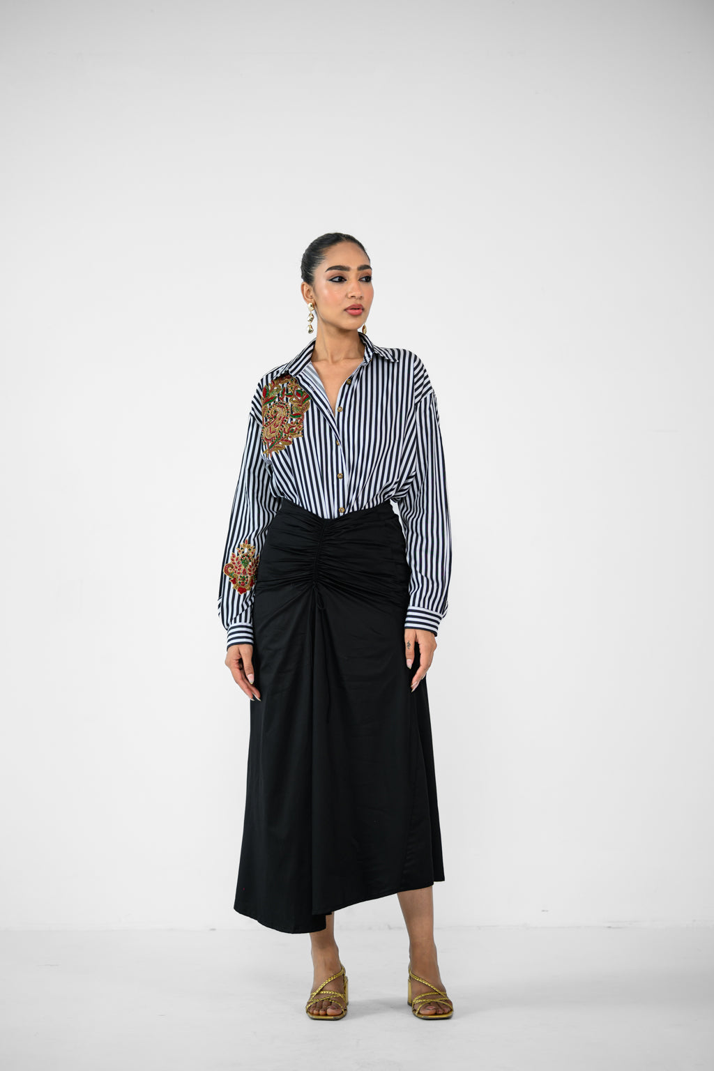 STRIPE SHIRT AND SKIRT