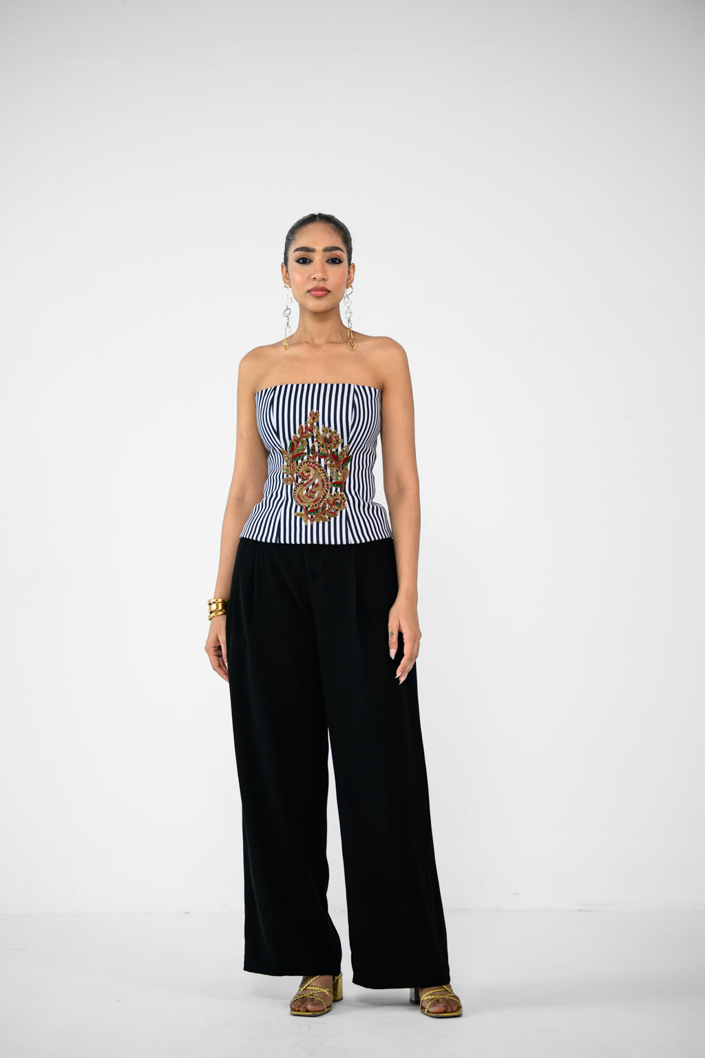 STRIPE CORSET AND PANTS