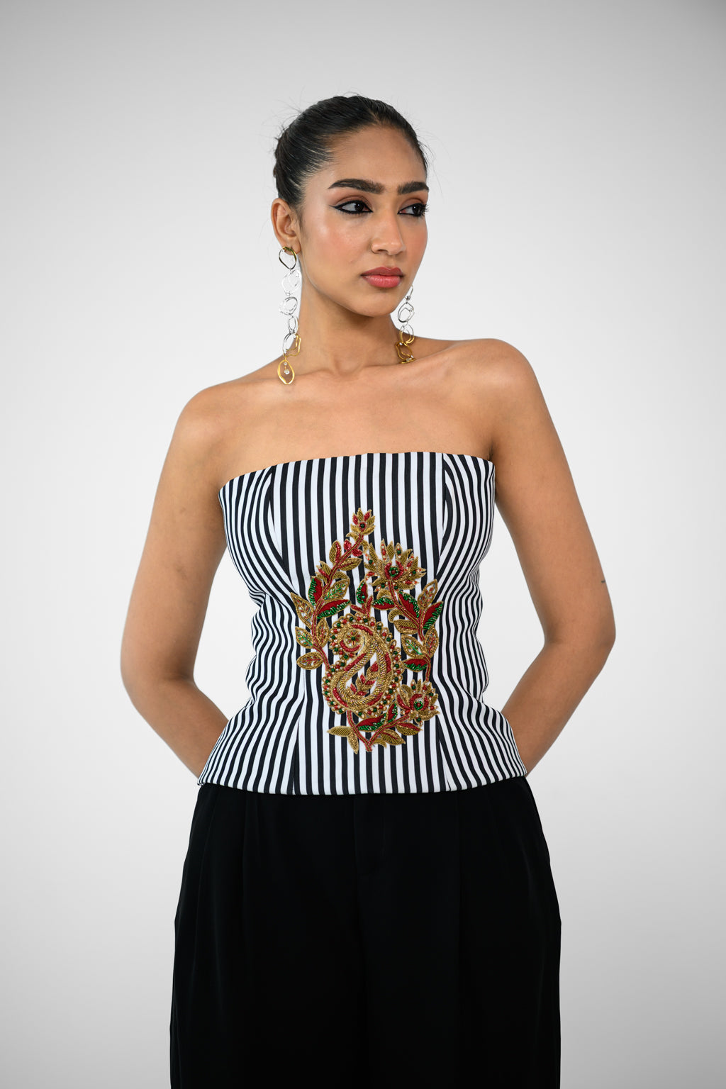 STRIPE CORSET AND PANTS