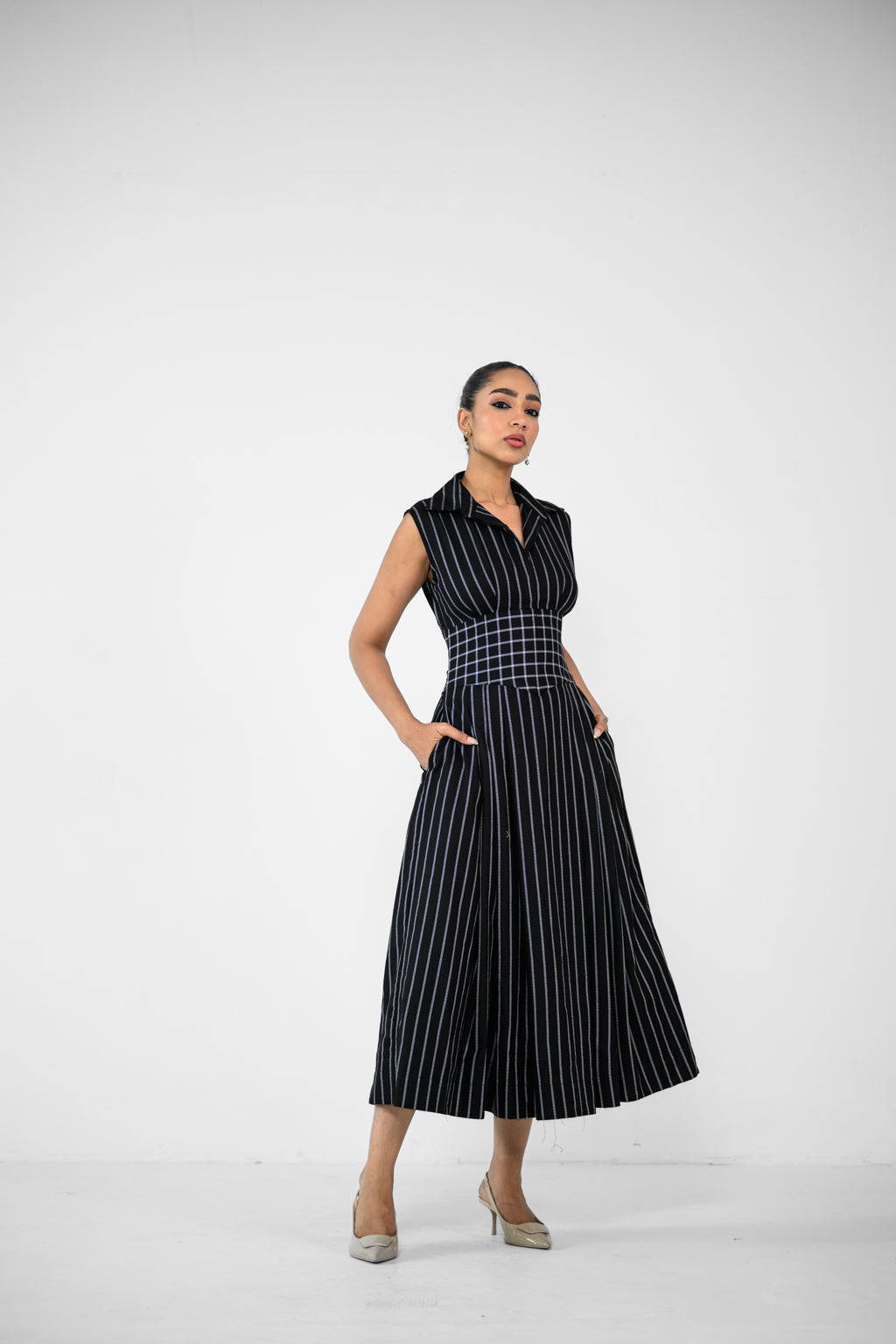 CHECK COSET SHIRT DRESS