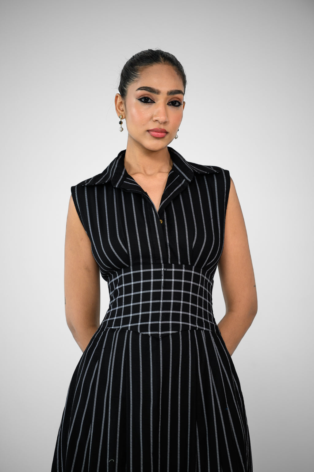 CHECK COSET SHIRT DRESS