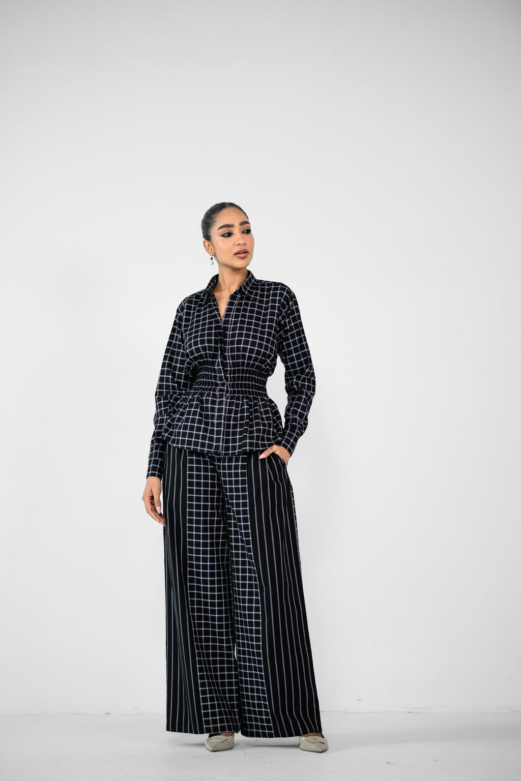 CHECK SHIRT AND DUAL PANEL PANT