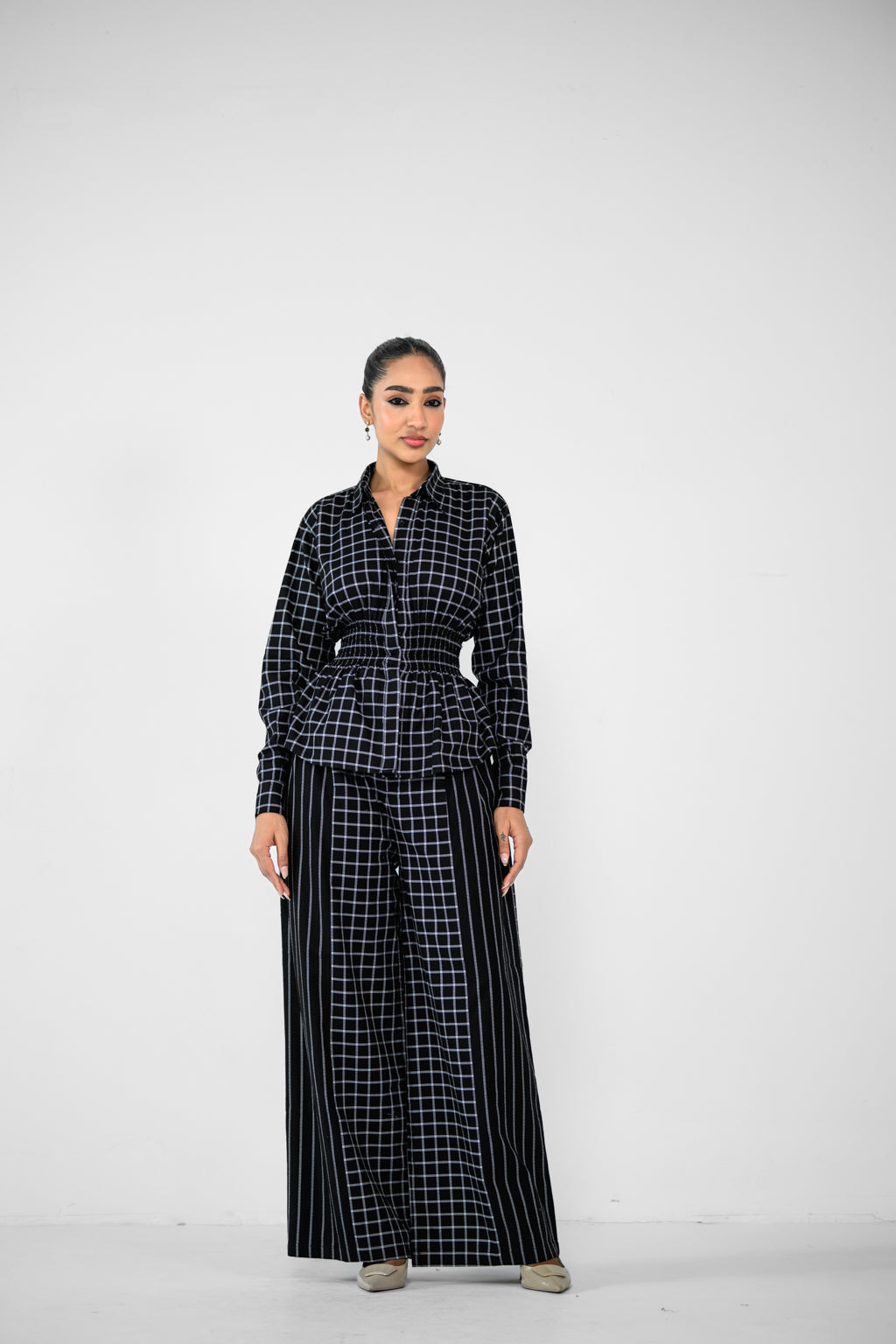 CHECK SHIRT AND DUAL PANEL PANT