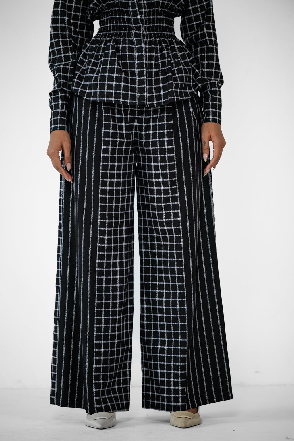 CHECK SHIRT AND DUAL PANEL PANT