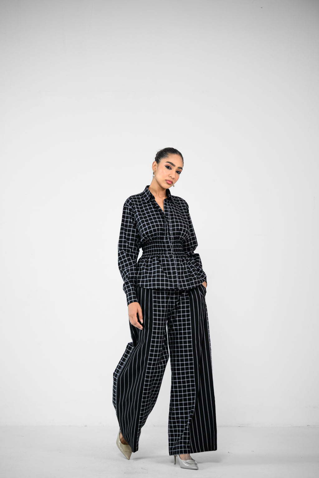 CHECK SHIRT AND DUAL PANEL PANT