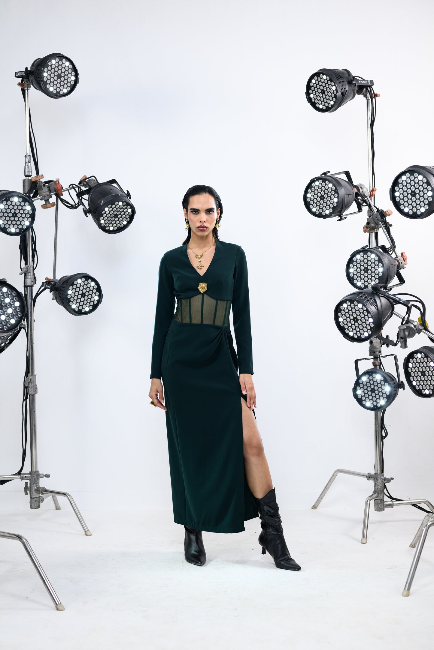 EMERALD LION CORSET DRESS