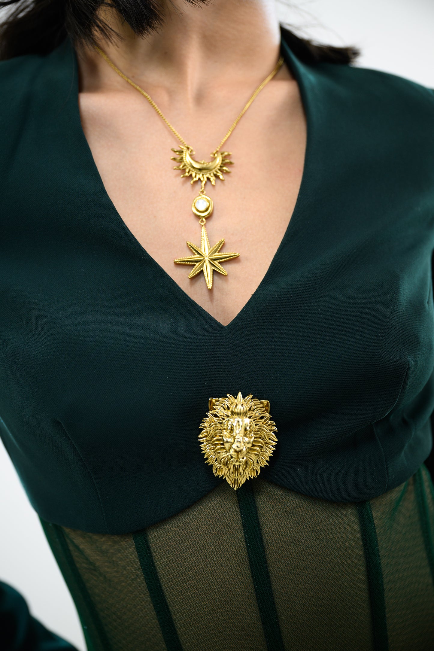 EMERALD LION CORSET DRESS