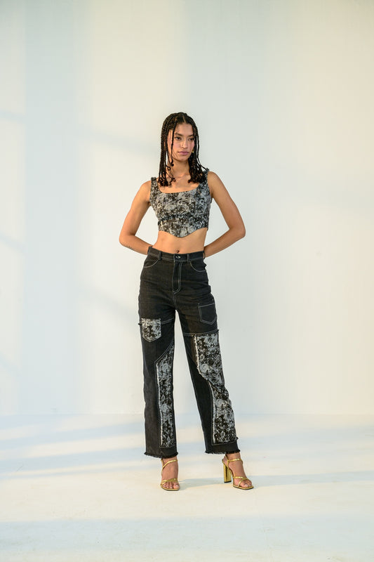 Amara Corset With Amara Dual Panel Denim