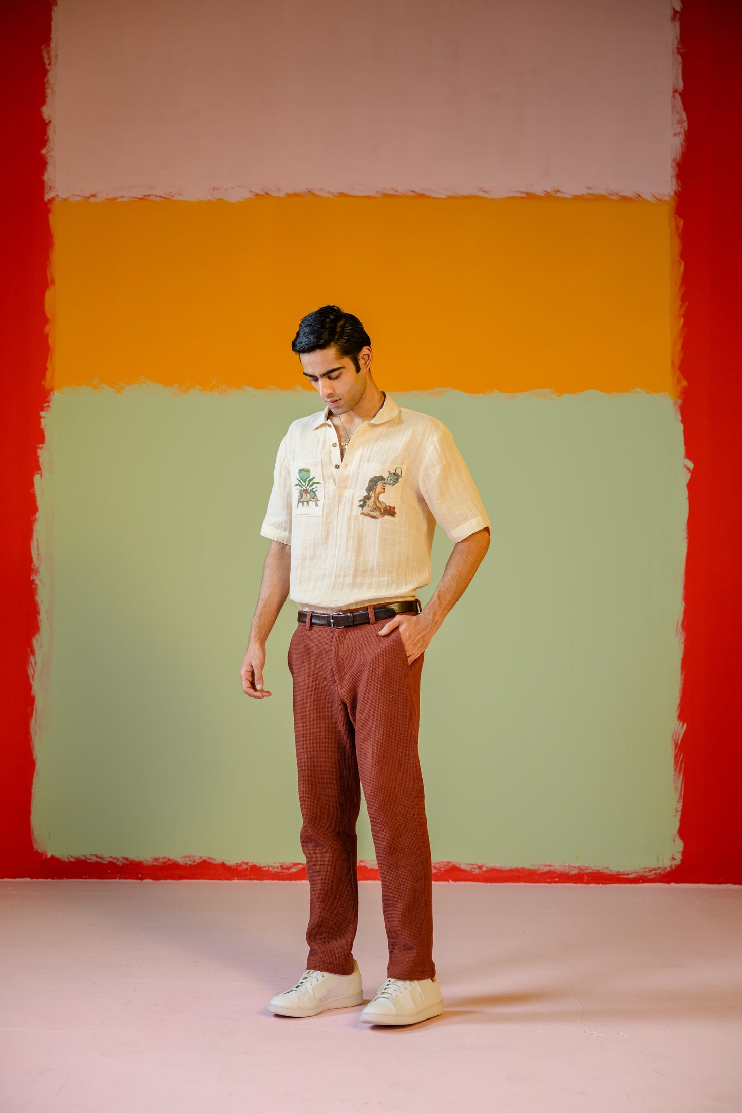 Rani Tshirt With Brown Pants Set