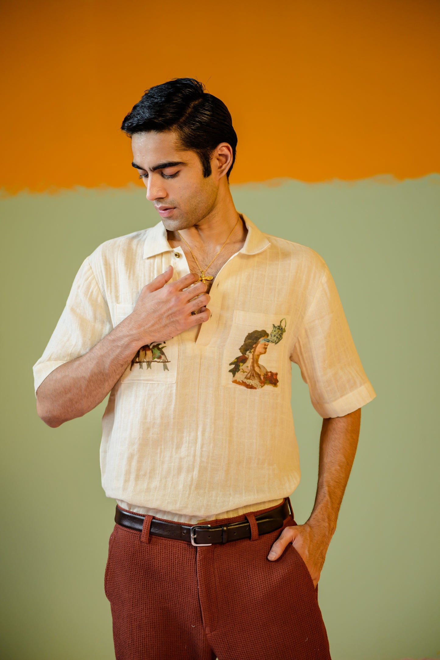 Rani Tshirt With Brown Pants Set