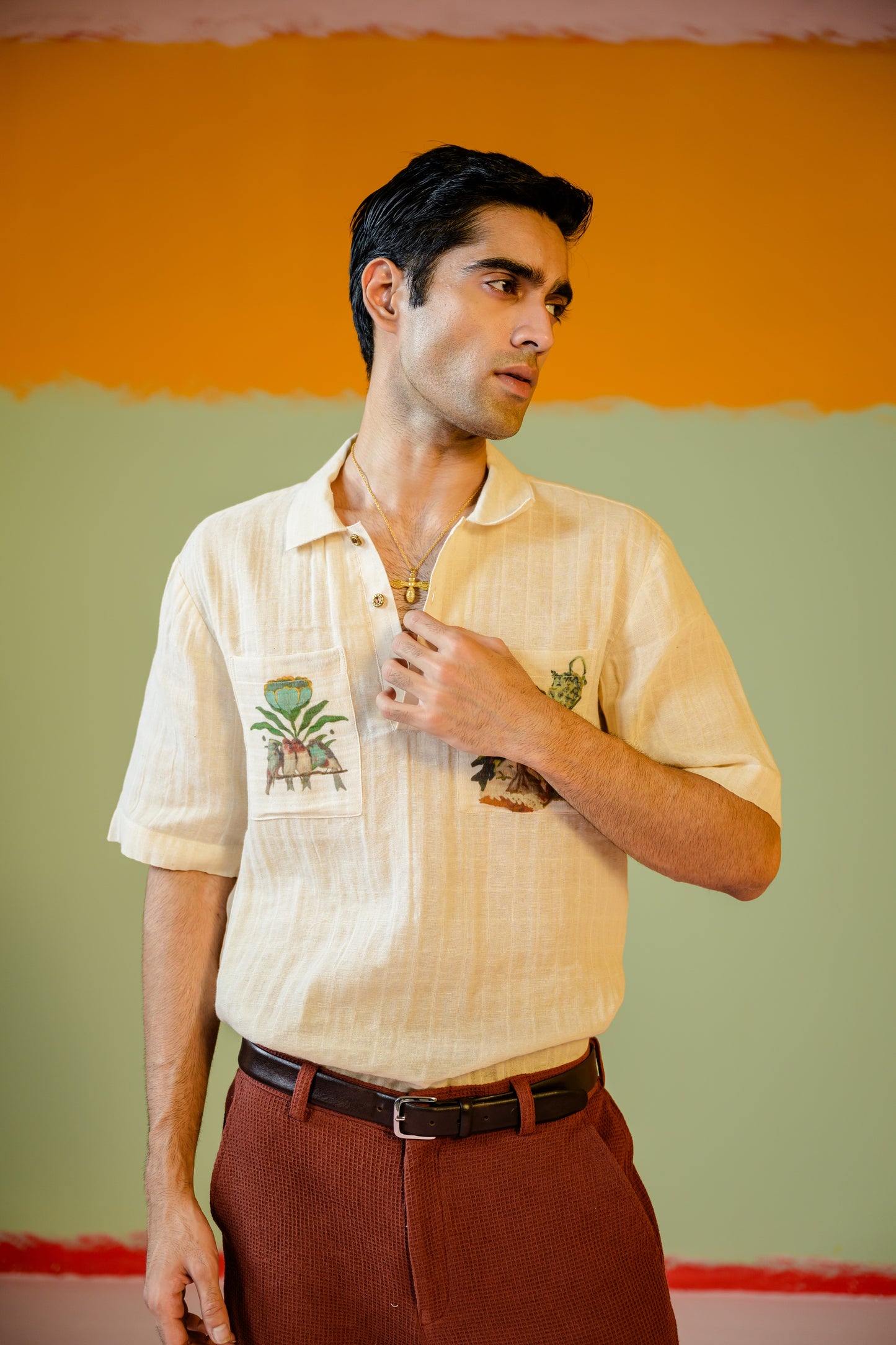 Rani Tshirt With Brown Pants Set