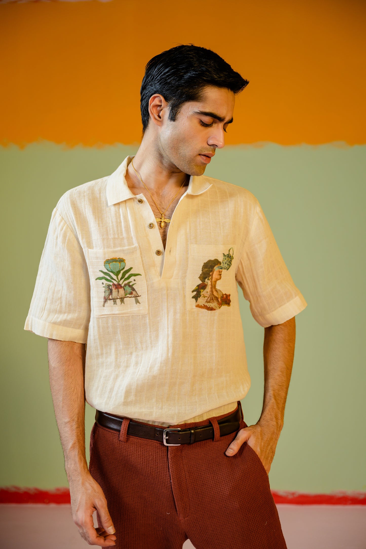 Rani Tshirt With Brown Pants Set