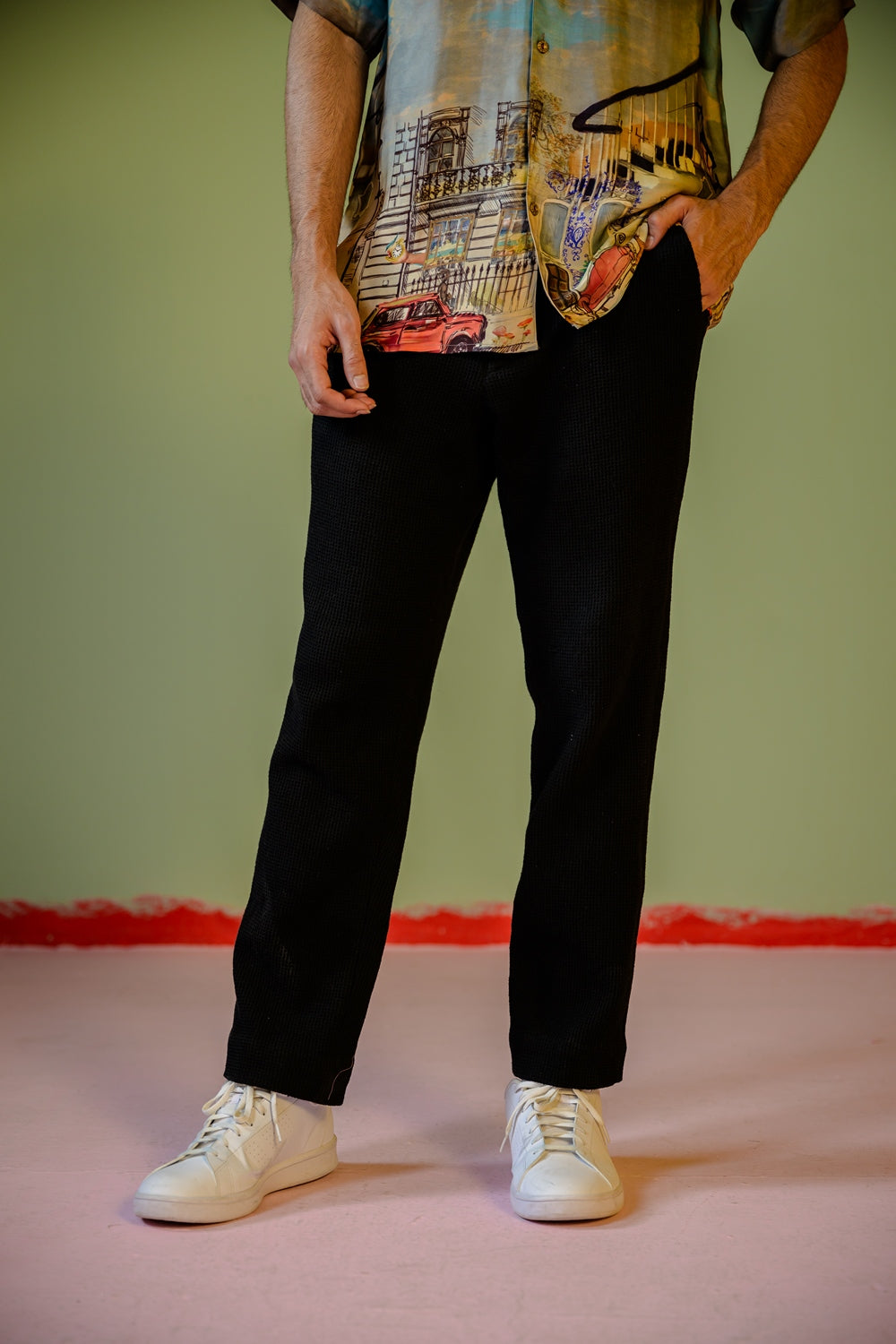 Car Half Sleeve Shirt Paired With Pants Set