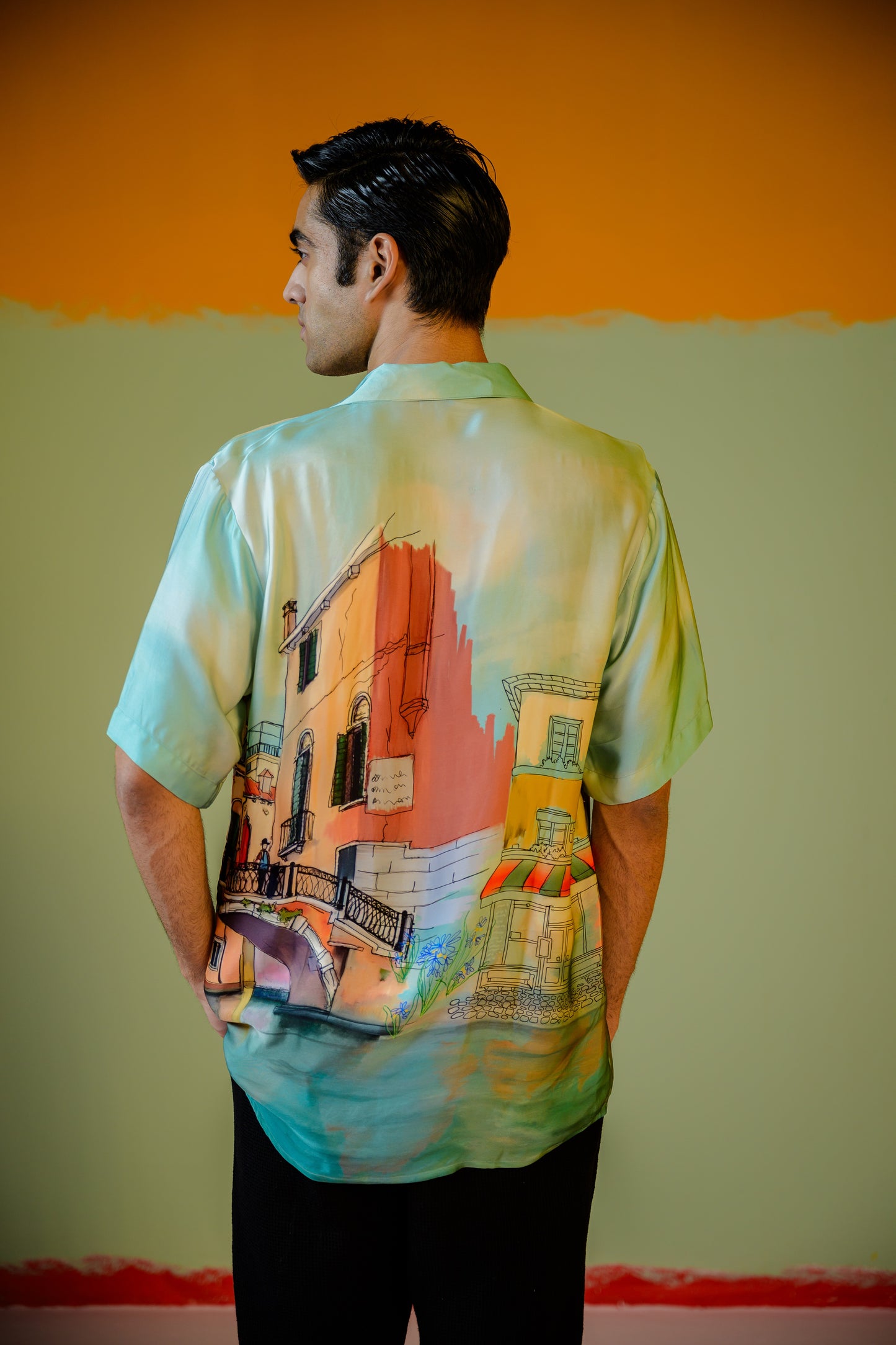 Venice Half Sleeve Shirt Paired With Pants Set