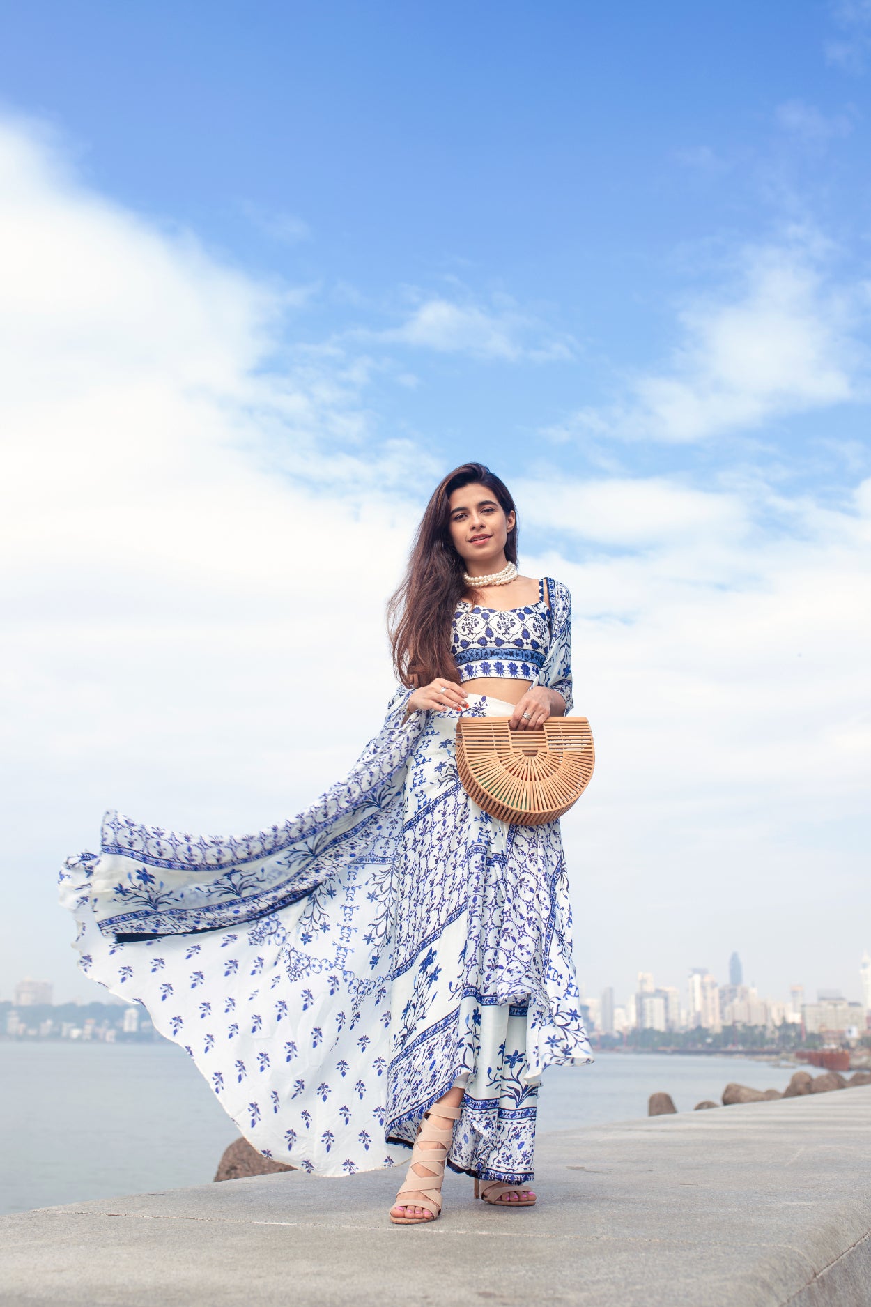 Morrocan Print Dhoti Skirt Set - featured