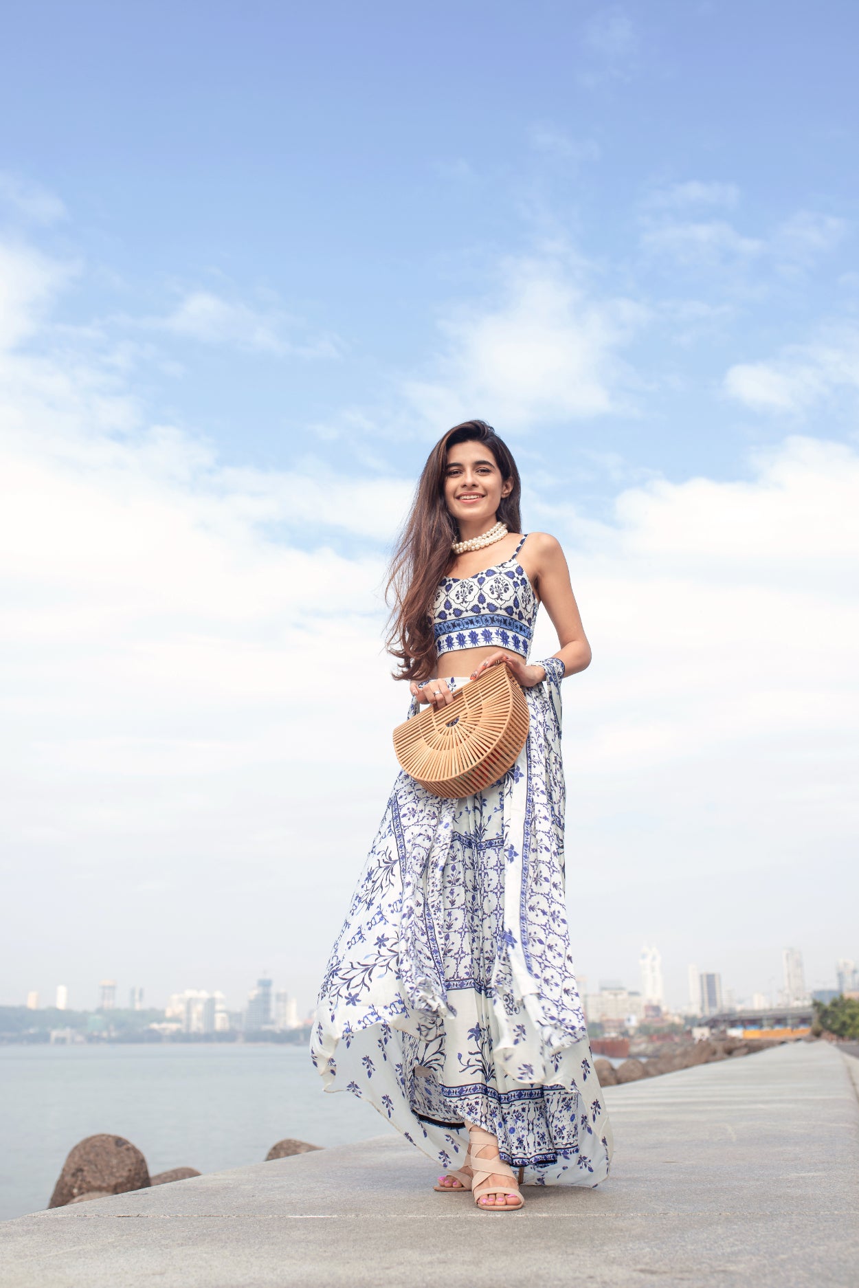 Morrocan Print Dhoti Skirt Set - featured