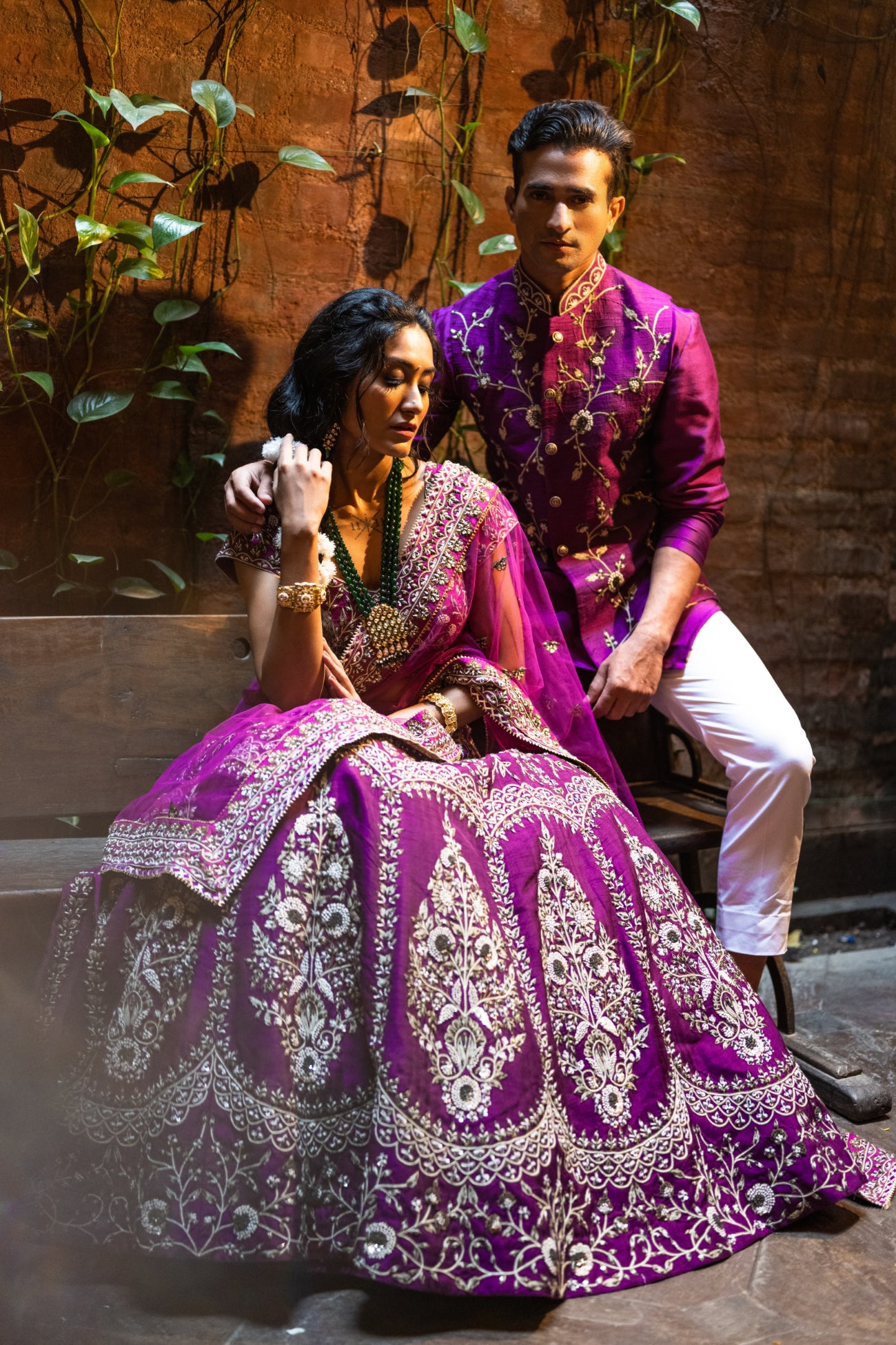 Purple Bundi Kurta