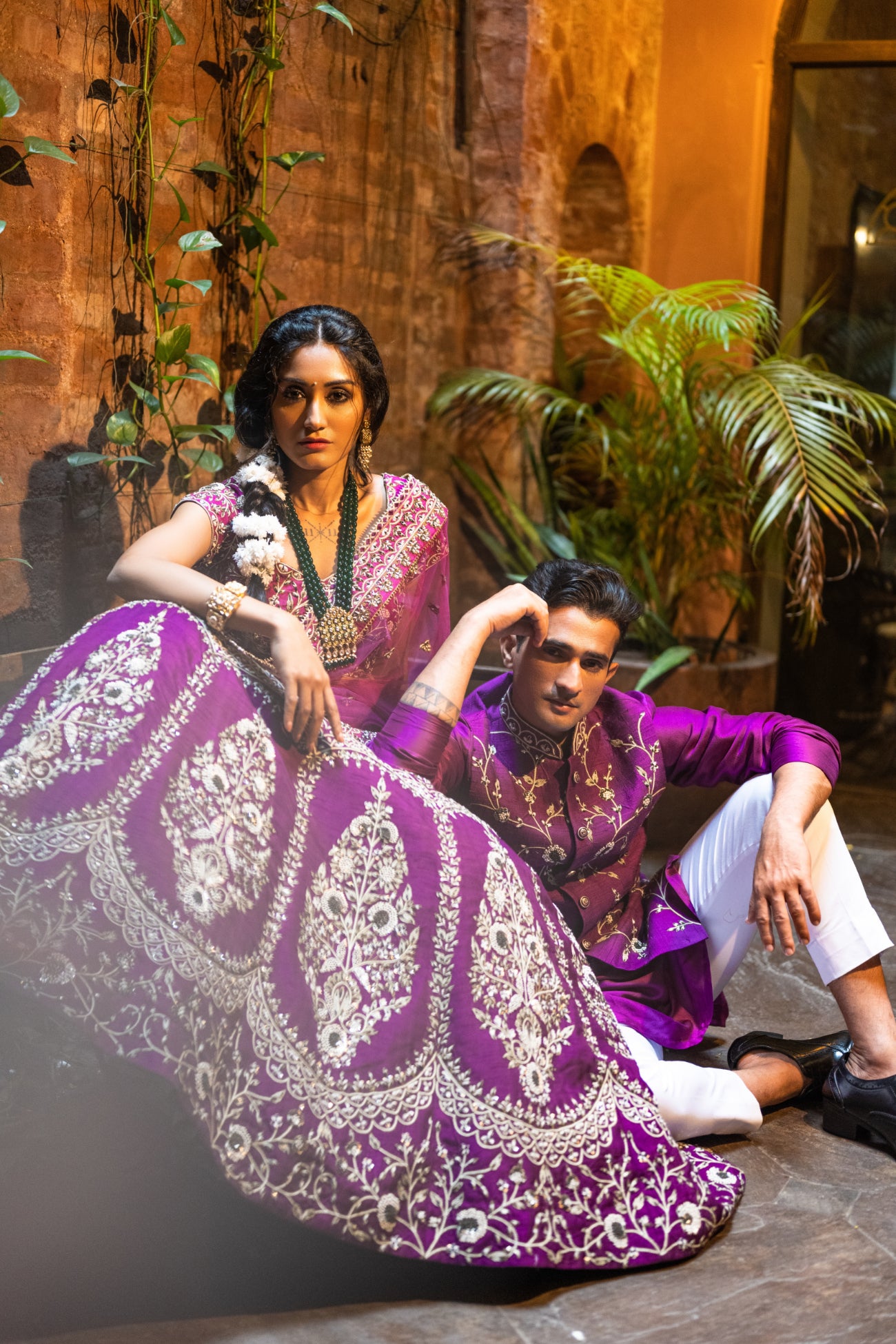 Purple Bundi Kurta