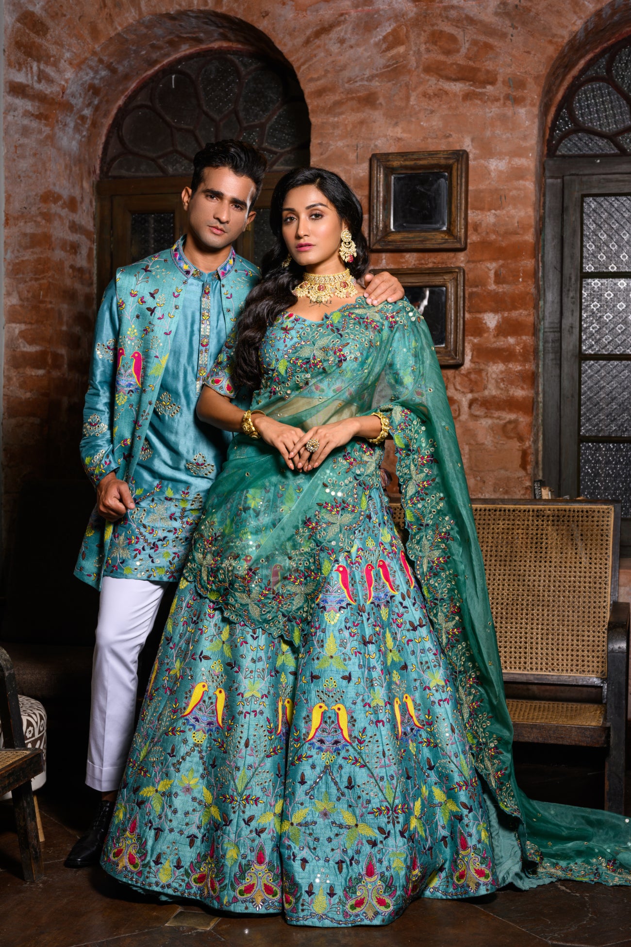 Blur Bird Lehenga