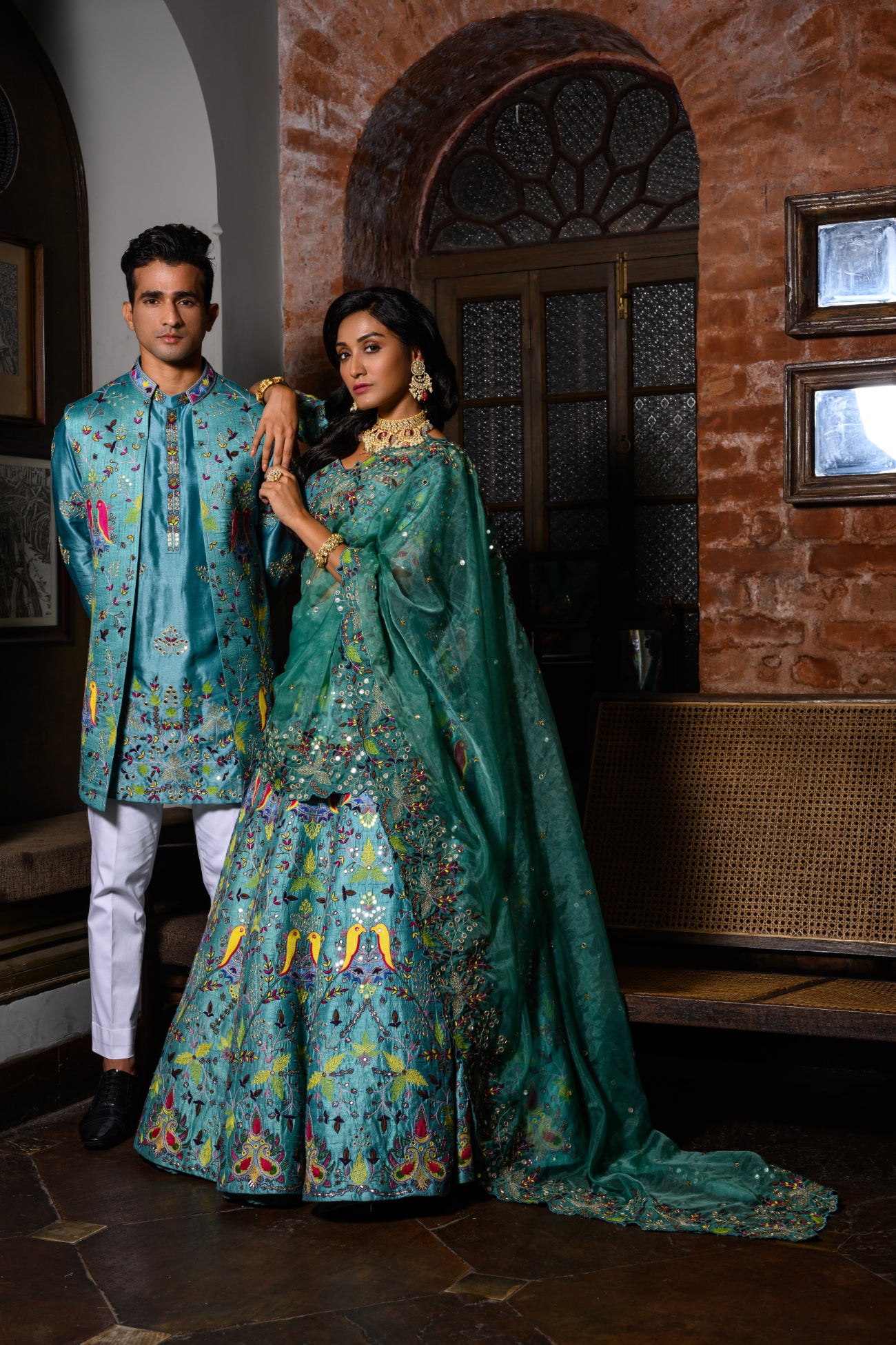 Blue Bundi Kurta