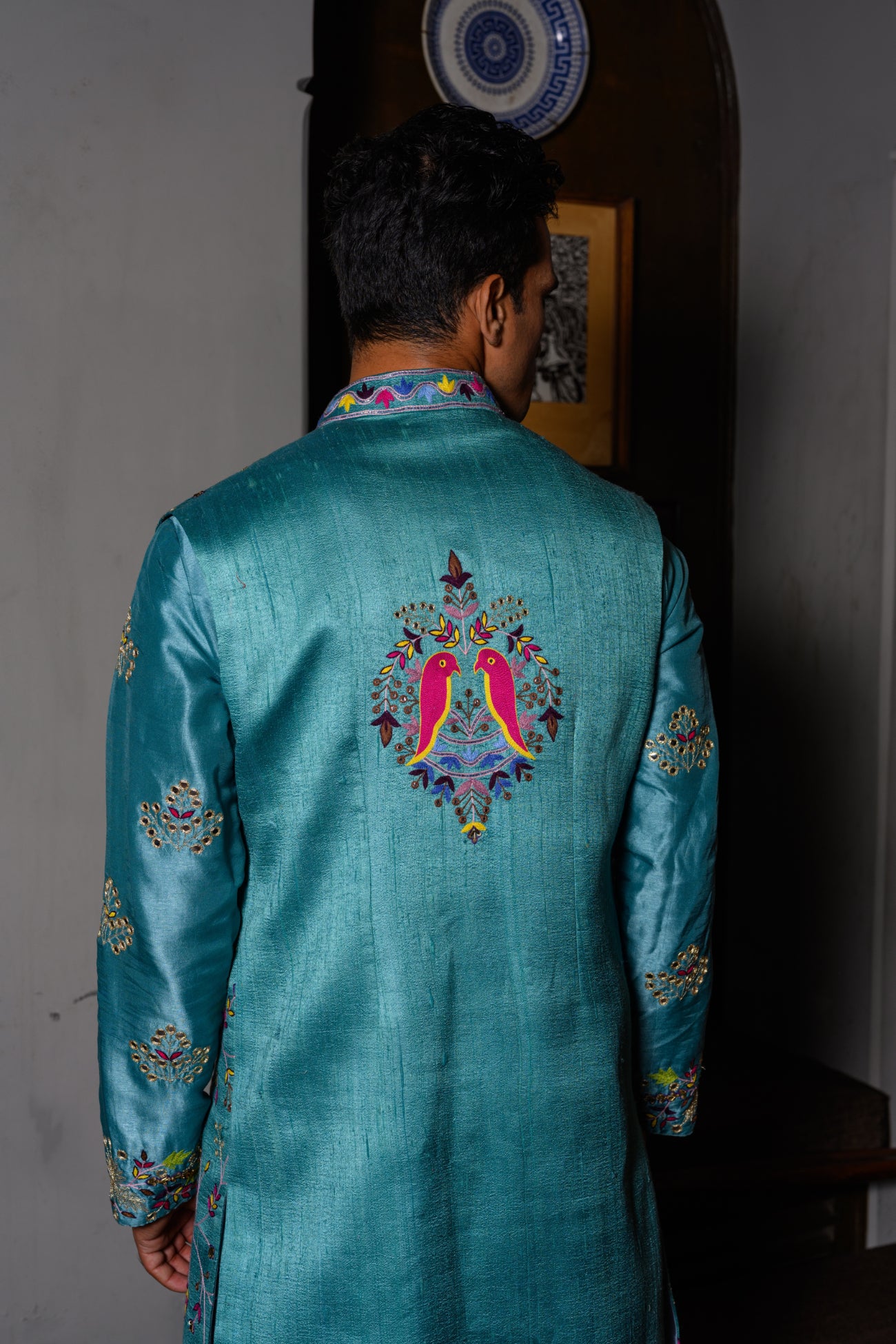 Blue Bundi Kurta