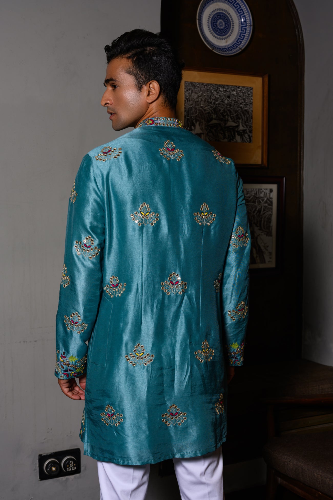 Blue Bundi Kurta