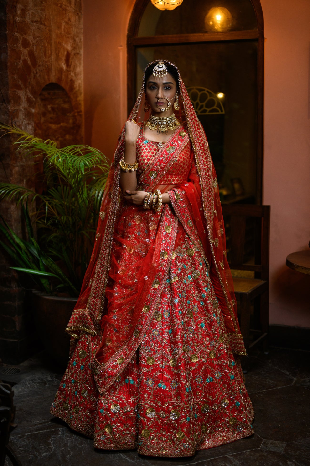 Red Bridal Lehenga