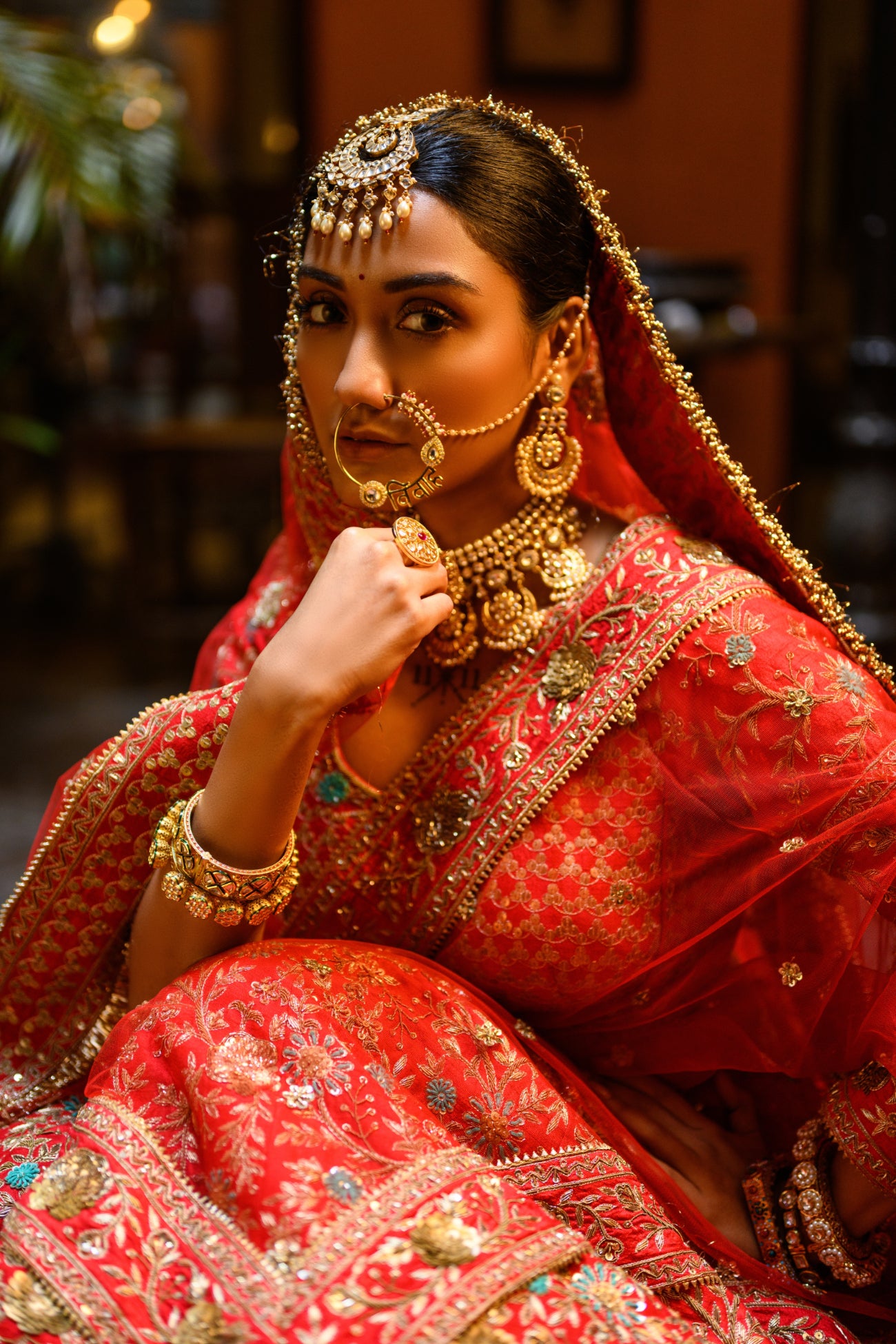 Red Bridal Lehenga