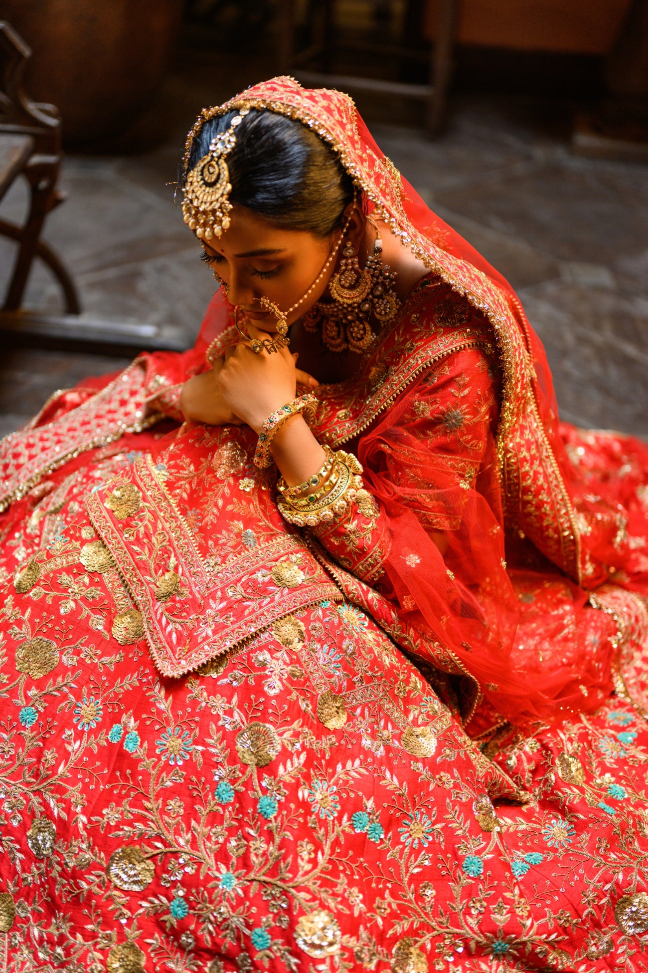 Red Bridal Lehenga