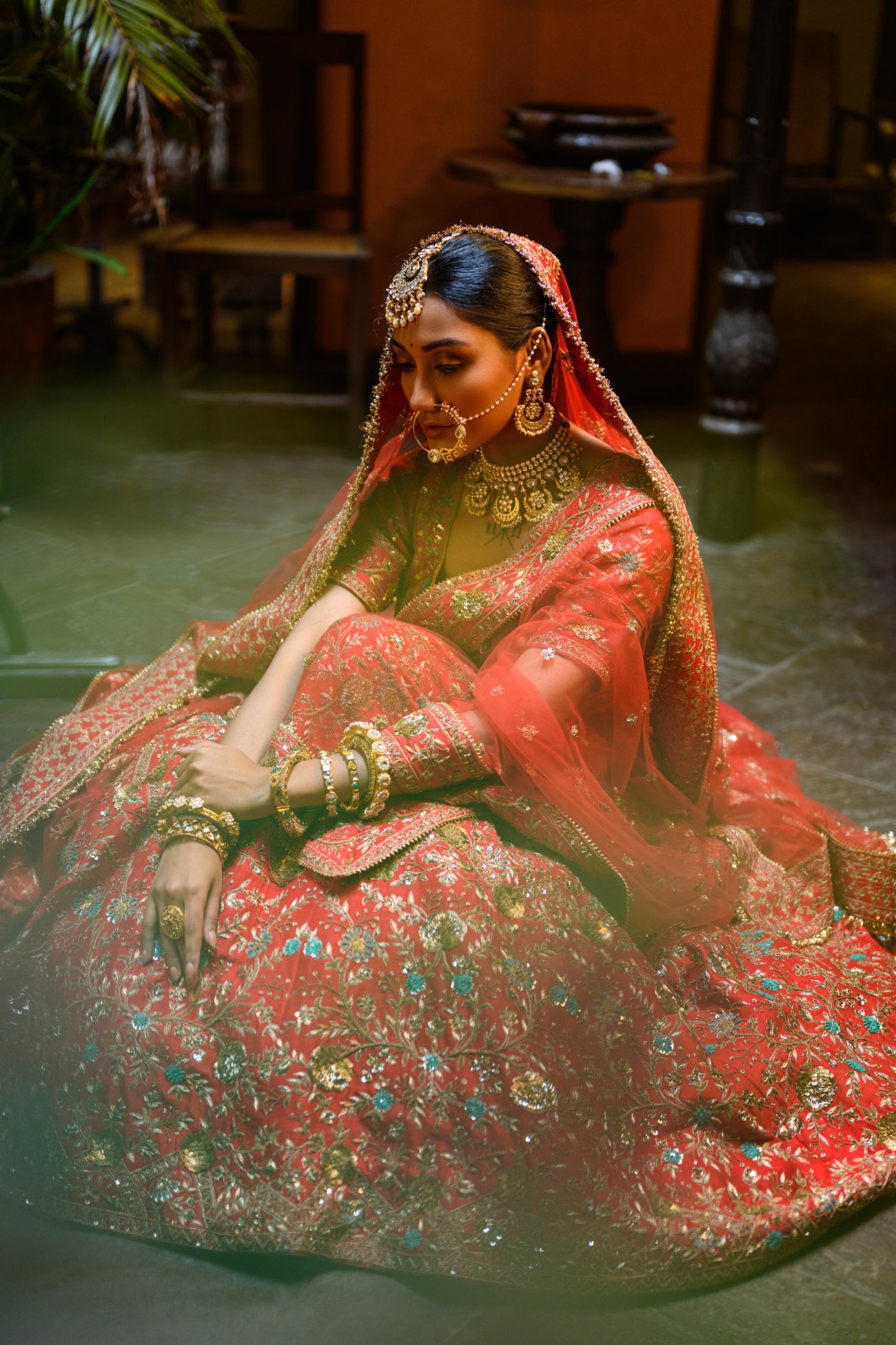 Red Bridal Lehenga