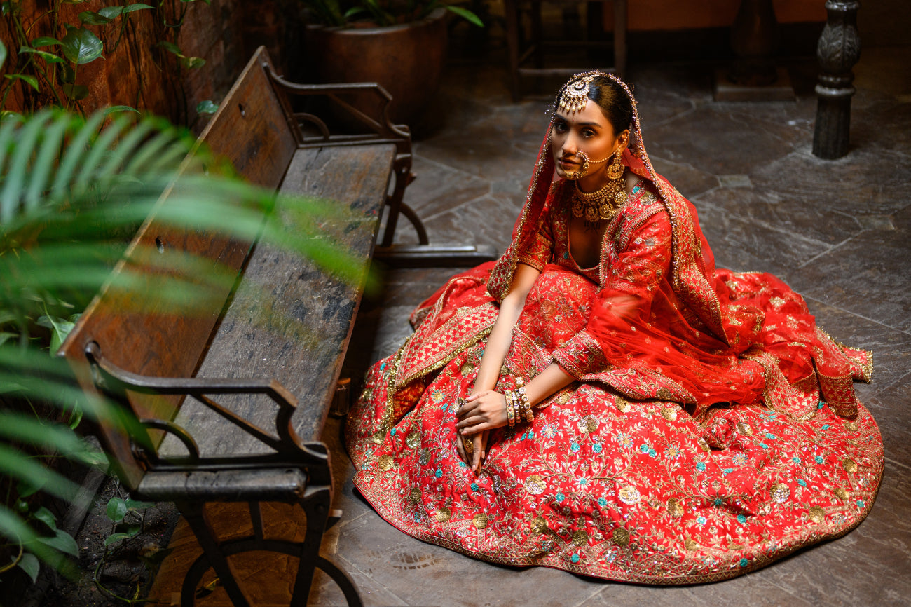 Red Bridal Lehenga