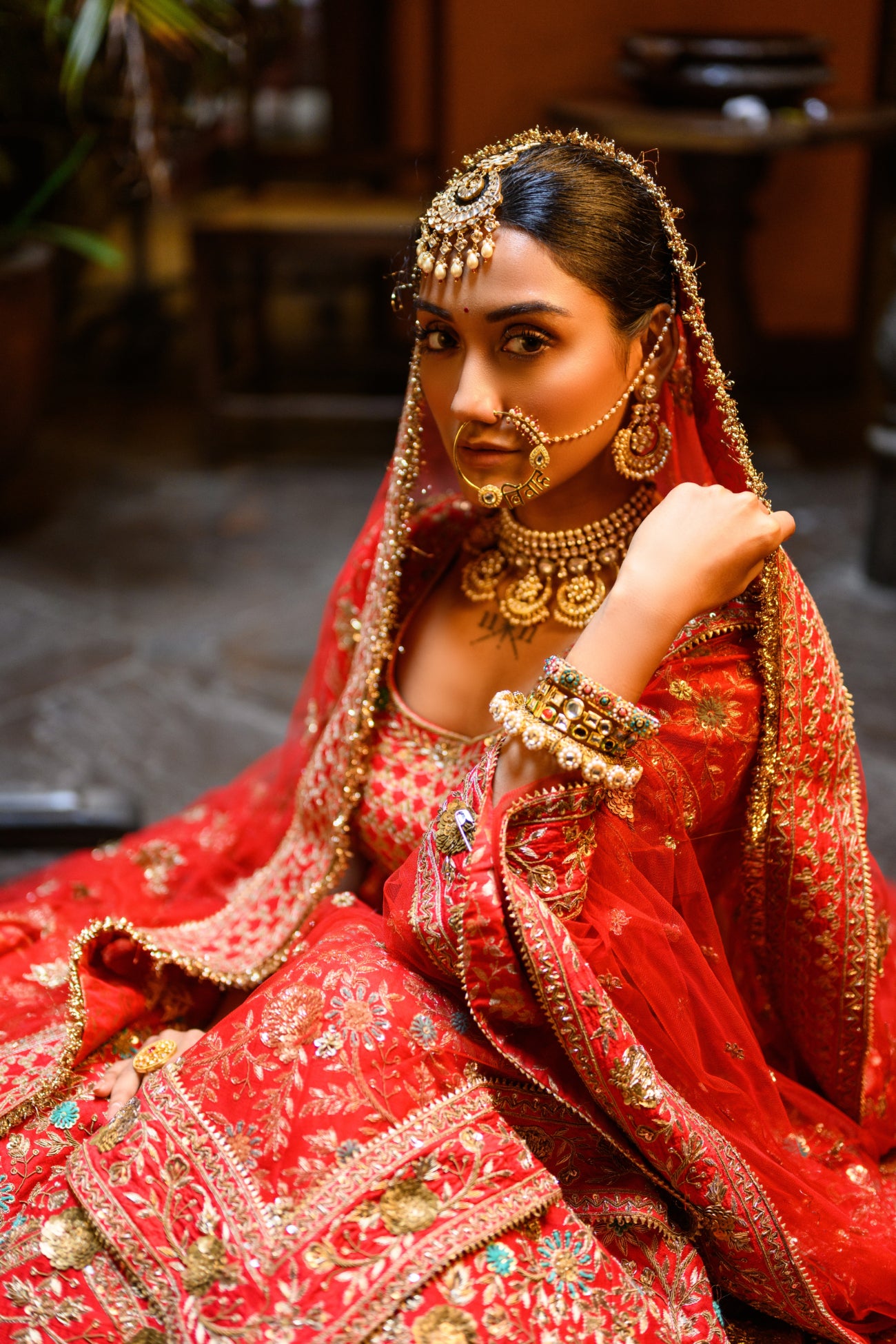 Red Bridal Lehenga