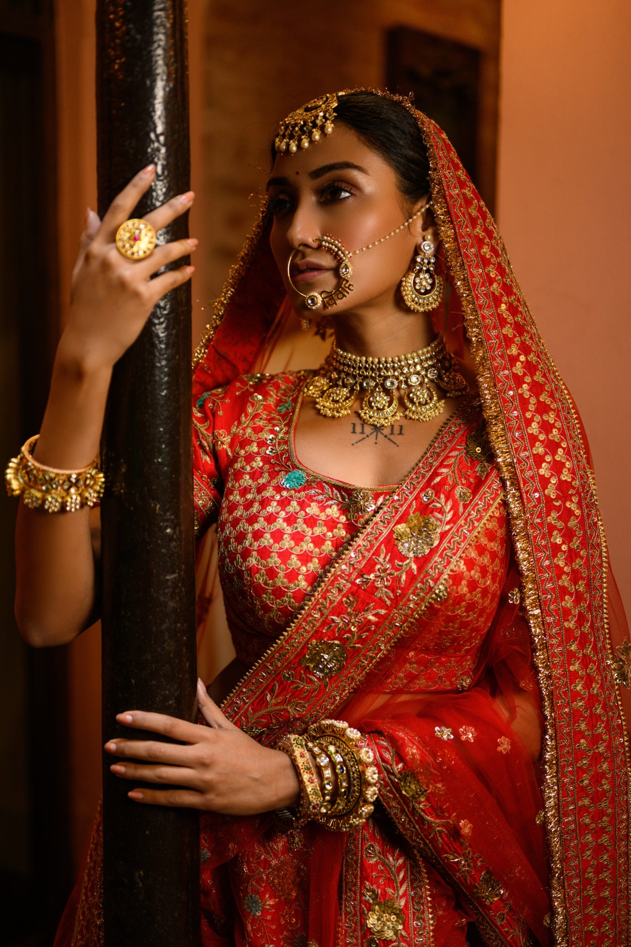 Red Bridal Lehenga