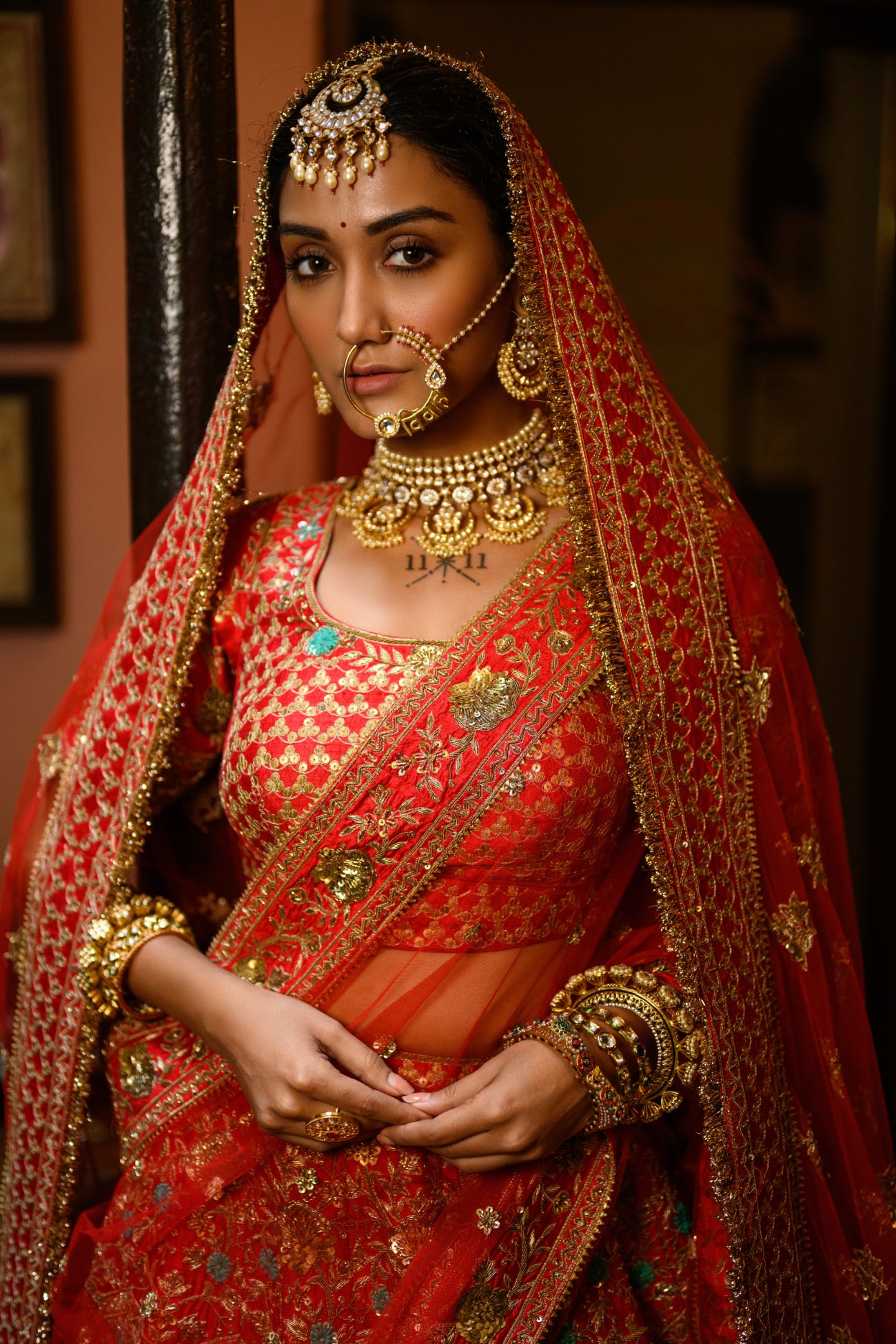 Red Bridal Lehenga