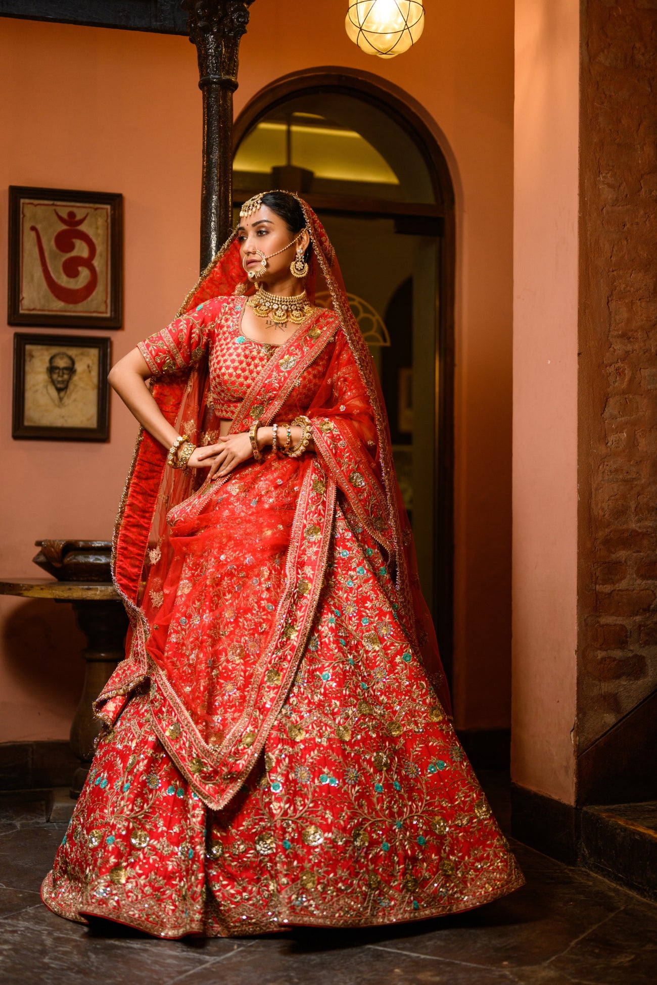 Red Bridal Lehenga