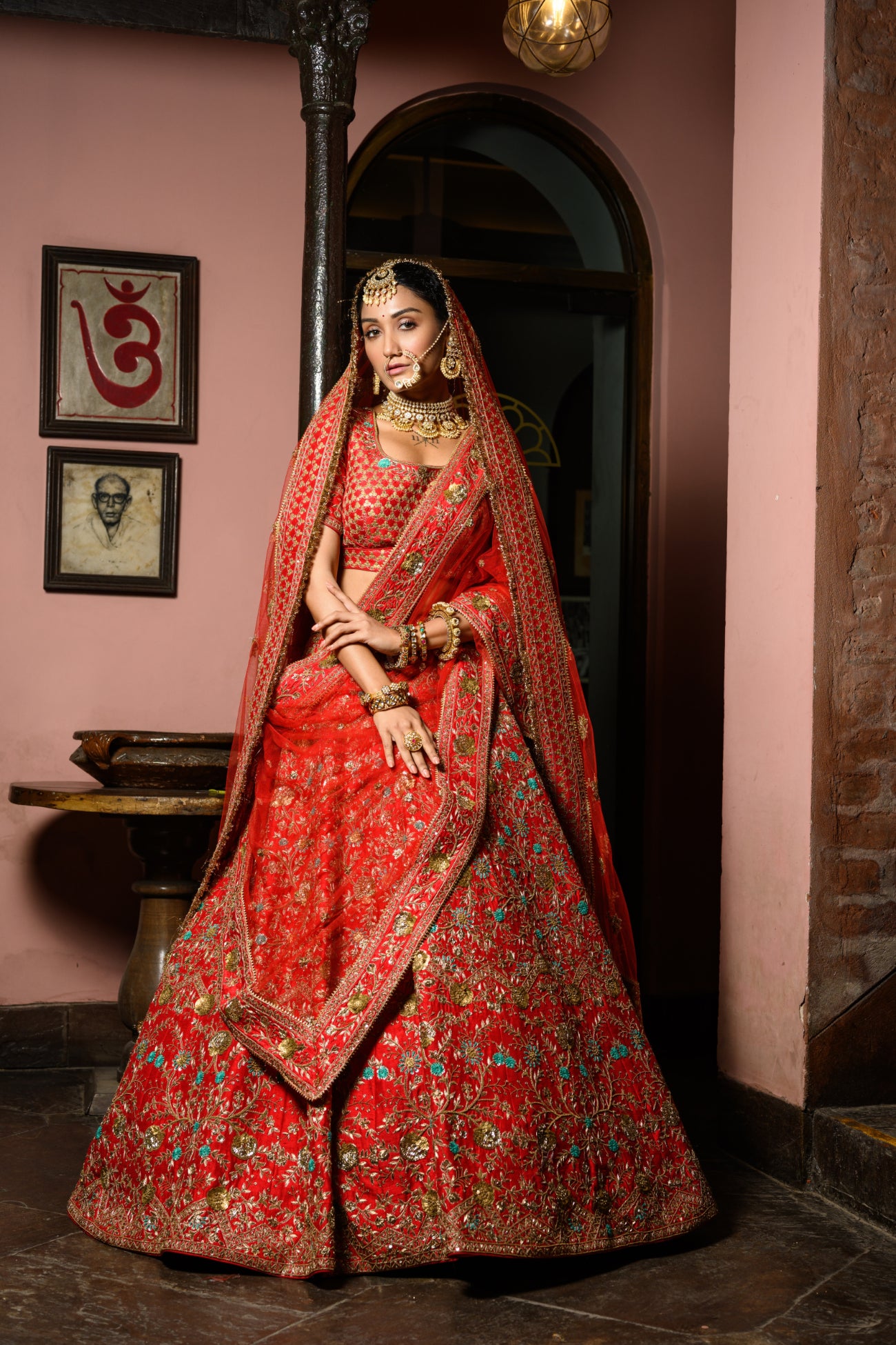 Red Bridal Lehenga