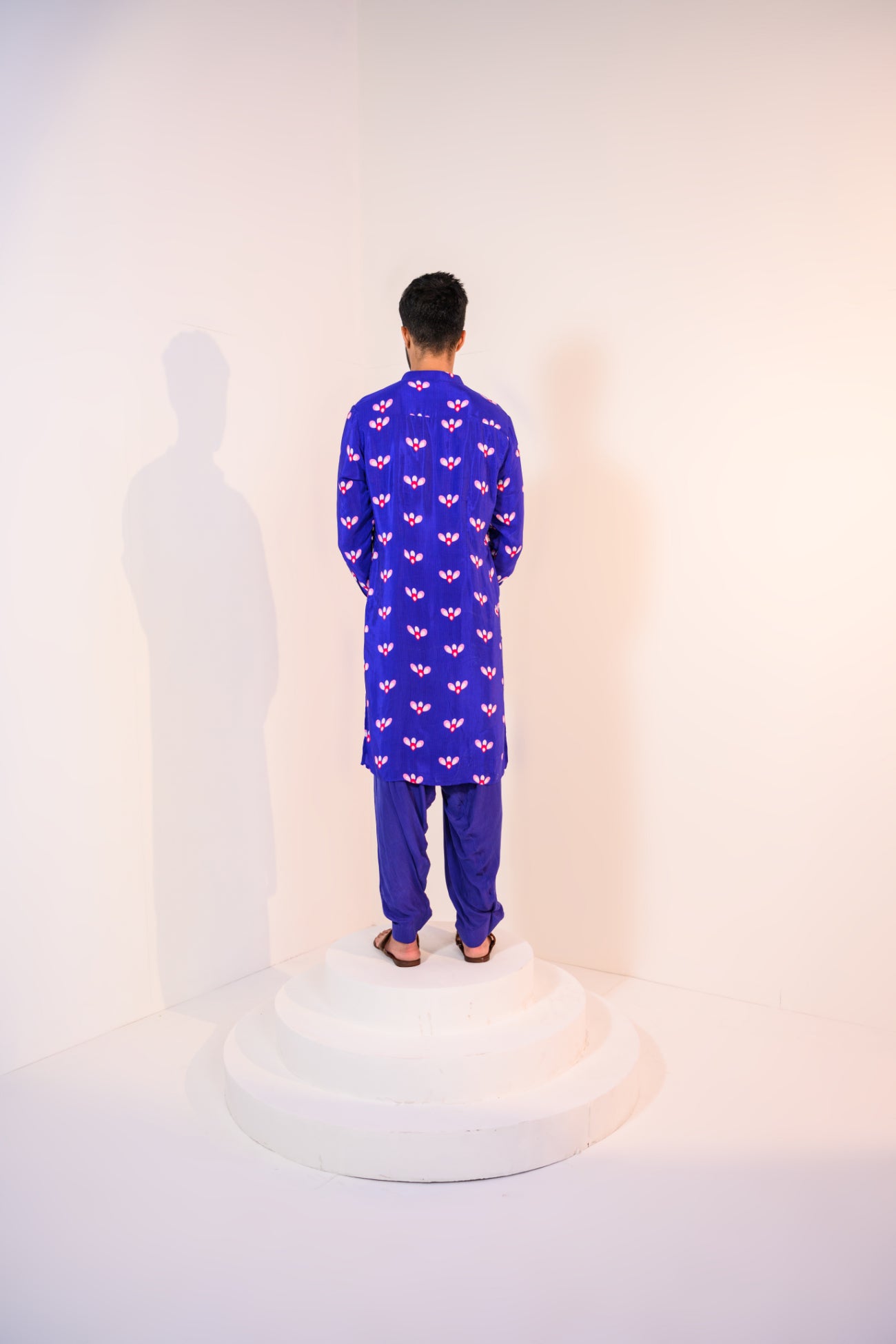 Our indica kurta with embelished cuff and cowl pants