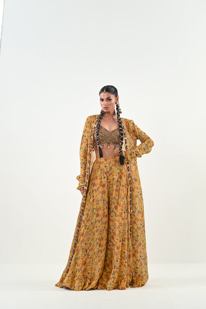 M FLARED PANT EMBROIDERED JACKET SET