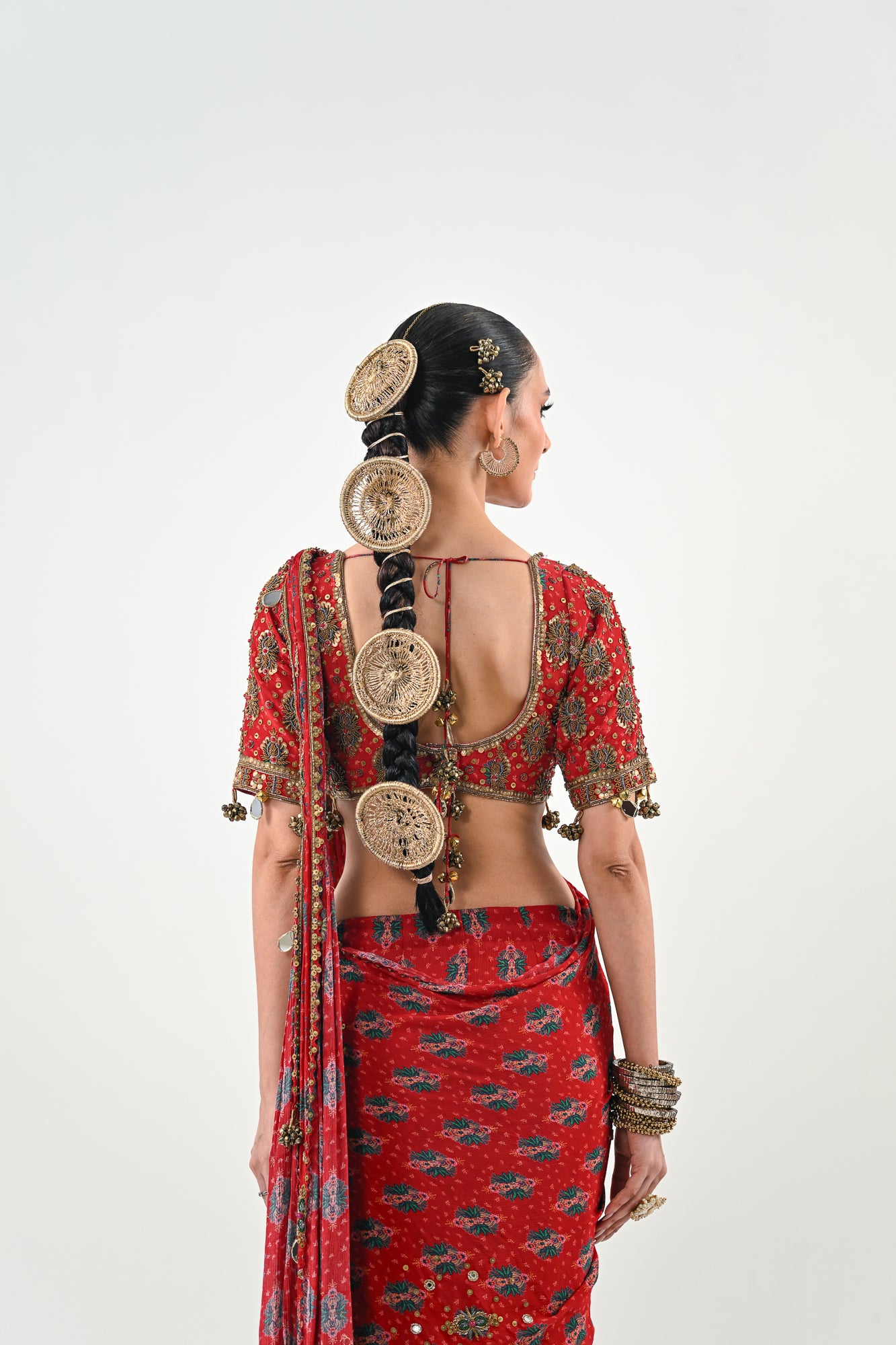 S SAREE SET WITH PRINTED BLOUSE