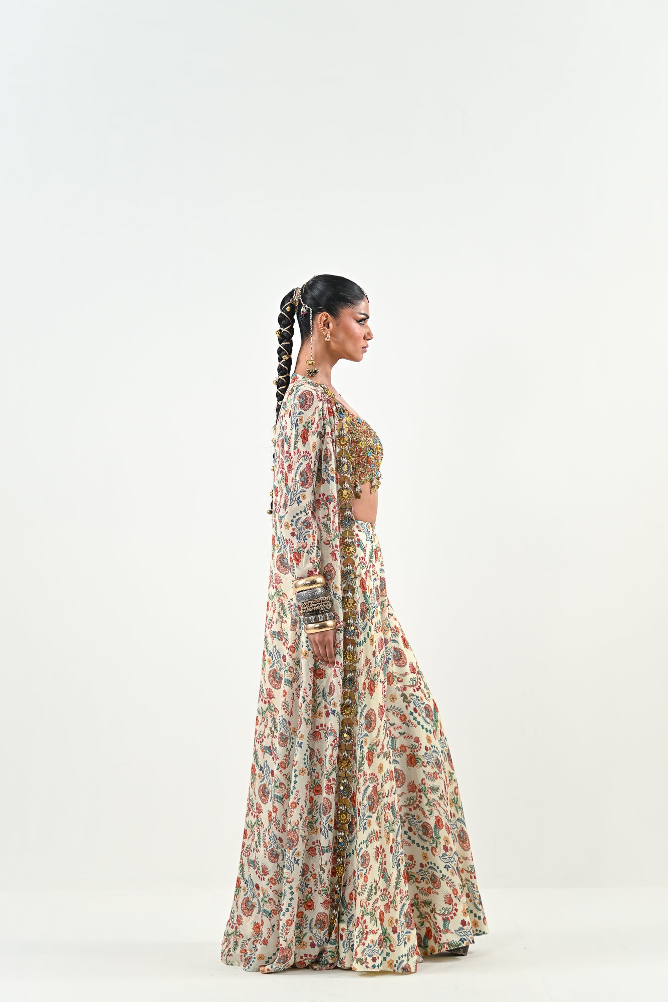 IB FLARED PANT EMBROIDERED JACKET SET