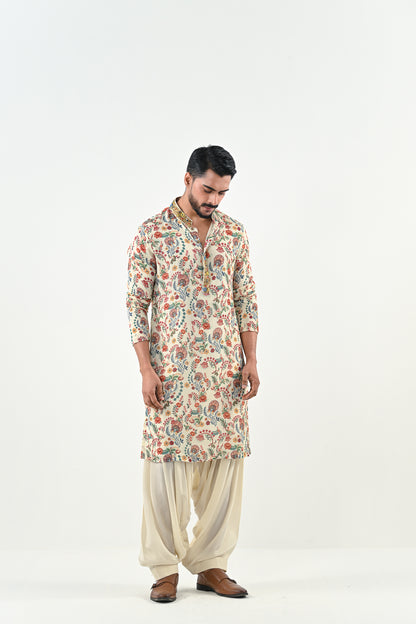 IB HIGHLIGHTED KURTA WITH COWL PANTS
