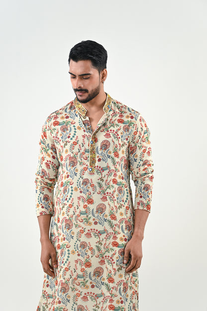 IB HIGHLIGHTED KURTA WITH COWL PANTS