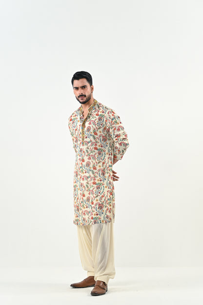 IB HIGHLIGHTED KURTA WITH COWL PANTS
