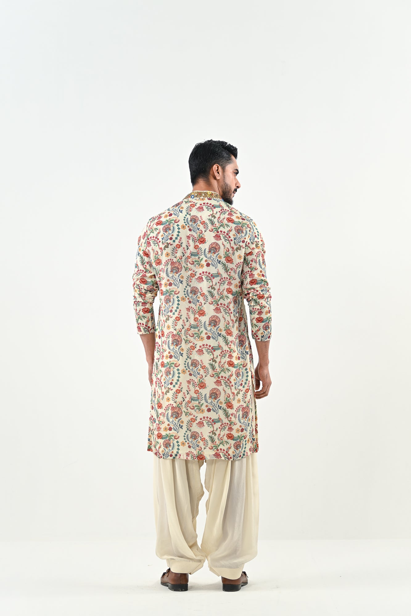IB HIGHLIGHTED KURTA WITH COWL PANTS