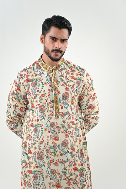 IB HIGHLIGHTED KURTA WITH COWL PANTS