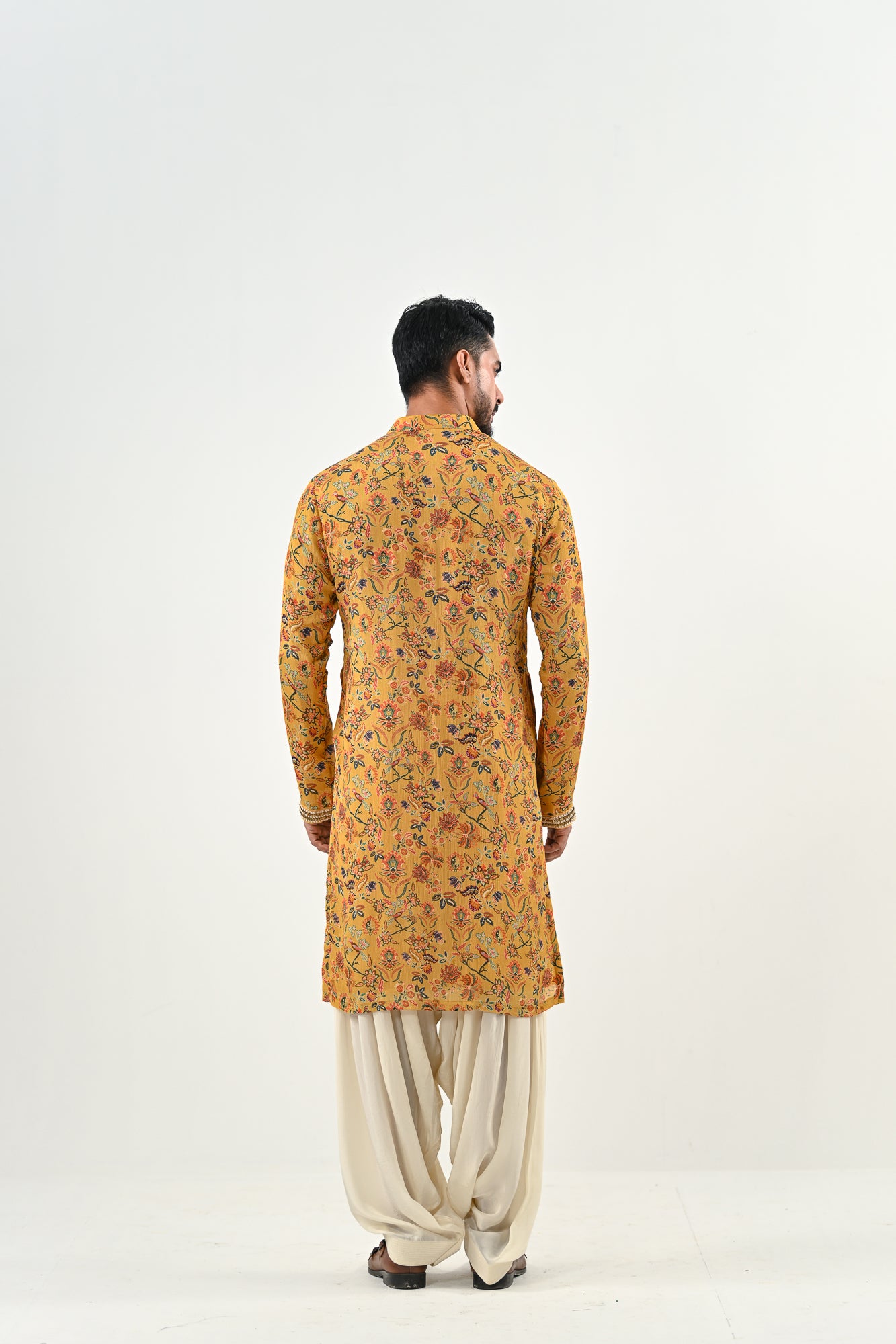 M HIGHLIGHTED KURTA WITH COWL PANTS